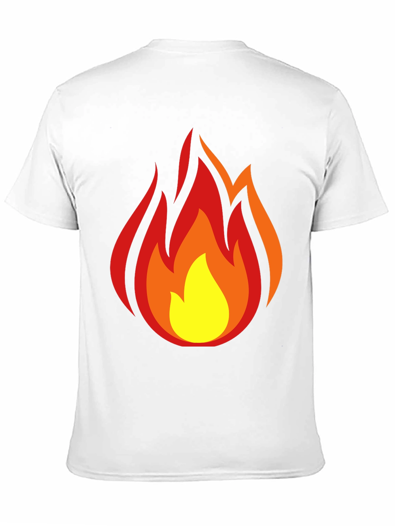 Camiseta Negra con Llamas Ardientes