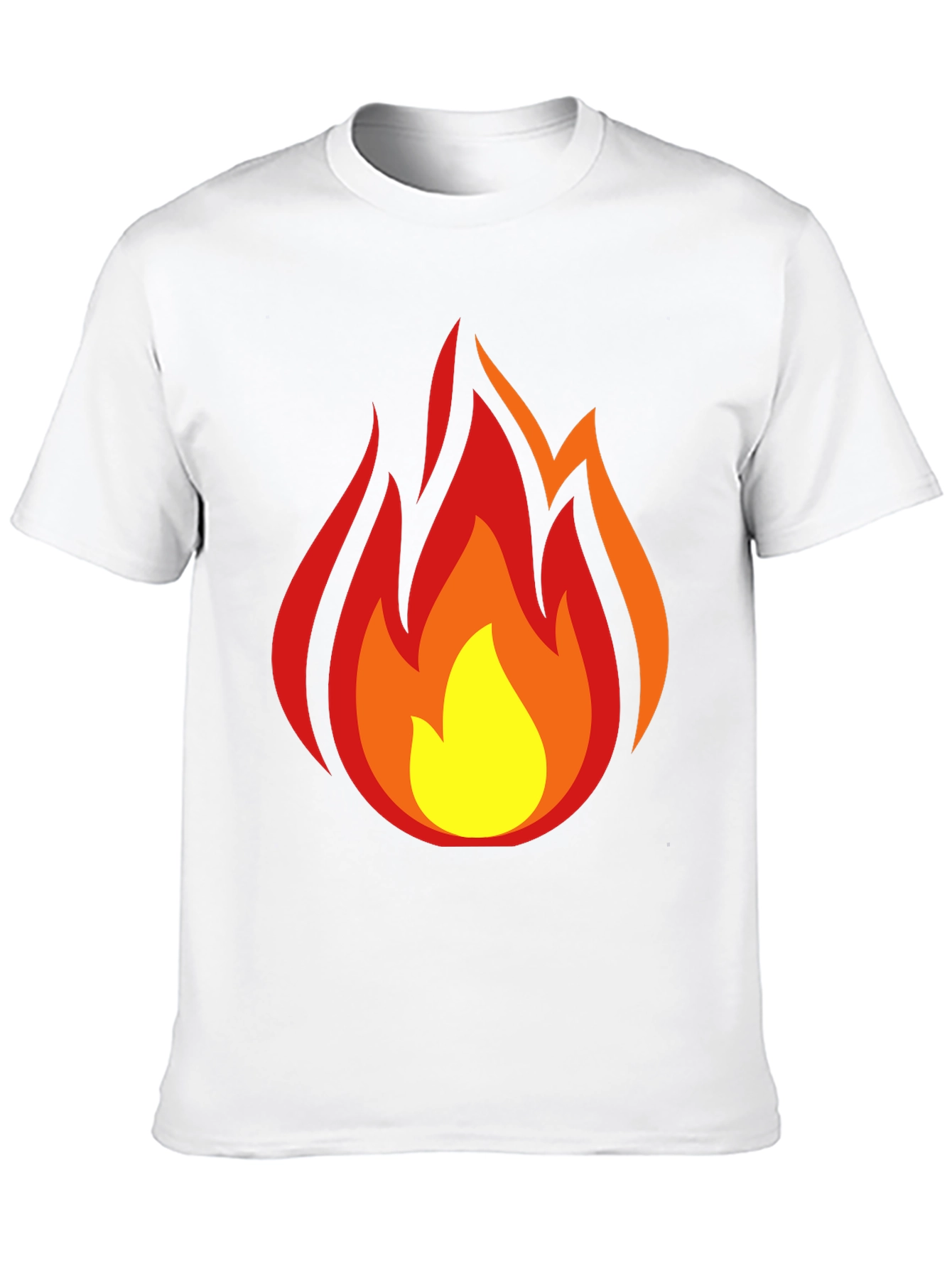 Camiseta Negra con Llamas Ardientes