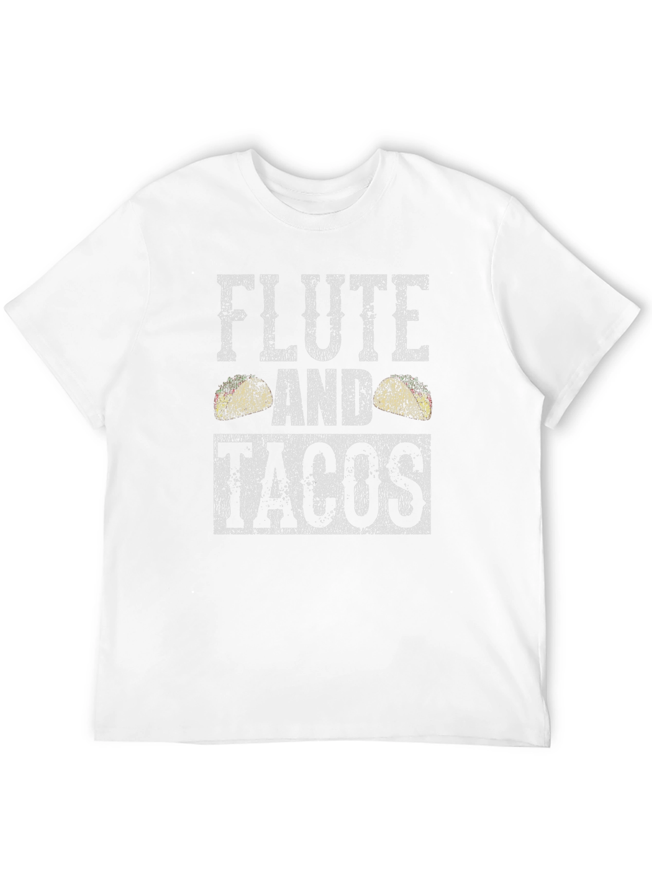 Camiseta Negra: Flauta y Tacos - Diseño Divertido