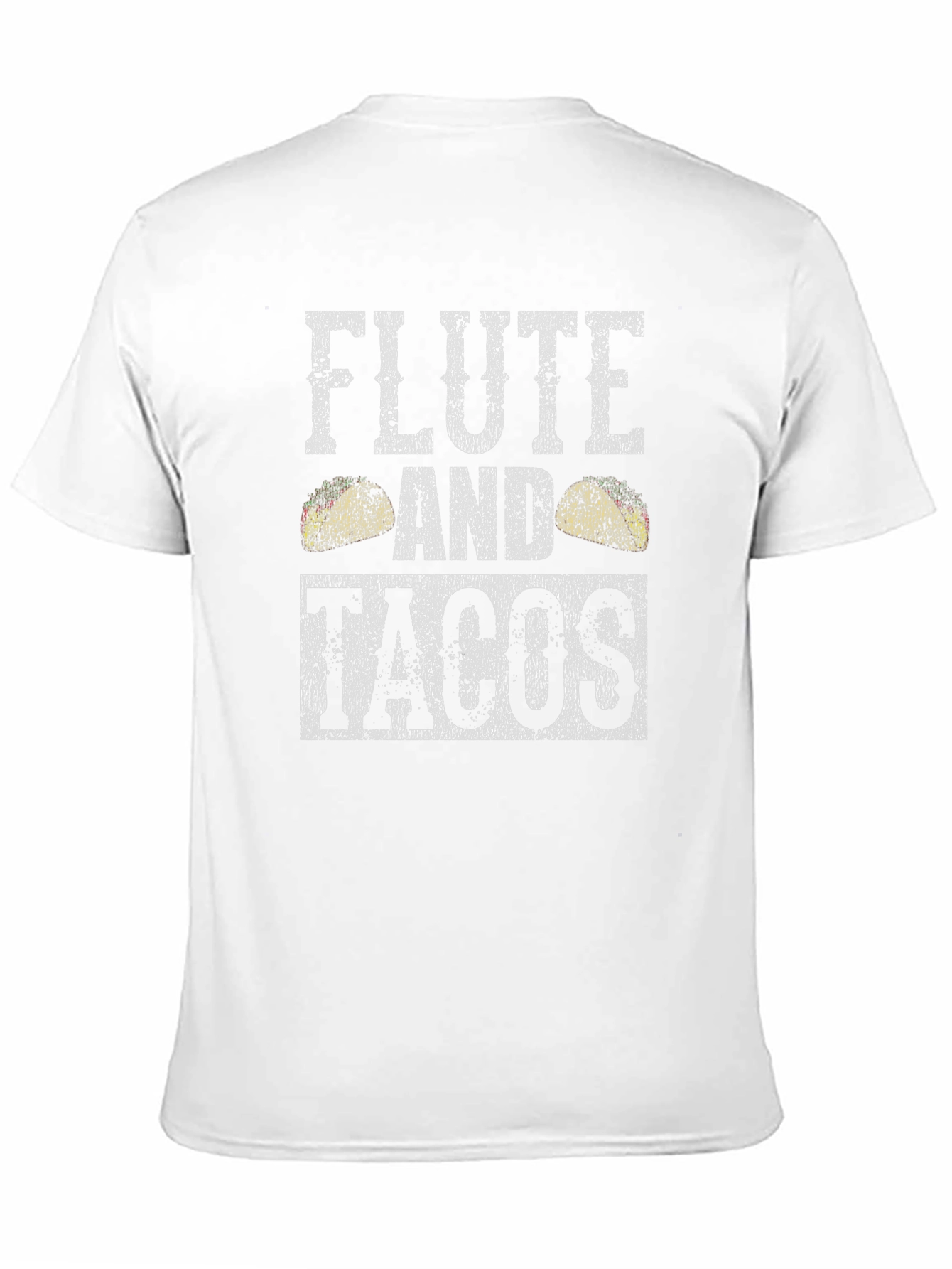 Camiseta Negra: Flauta y Tacos - Diseño Divertido