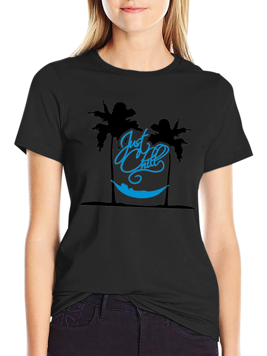 Camiseta Casual Negra Just Chill