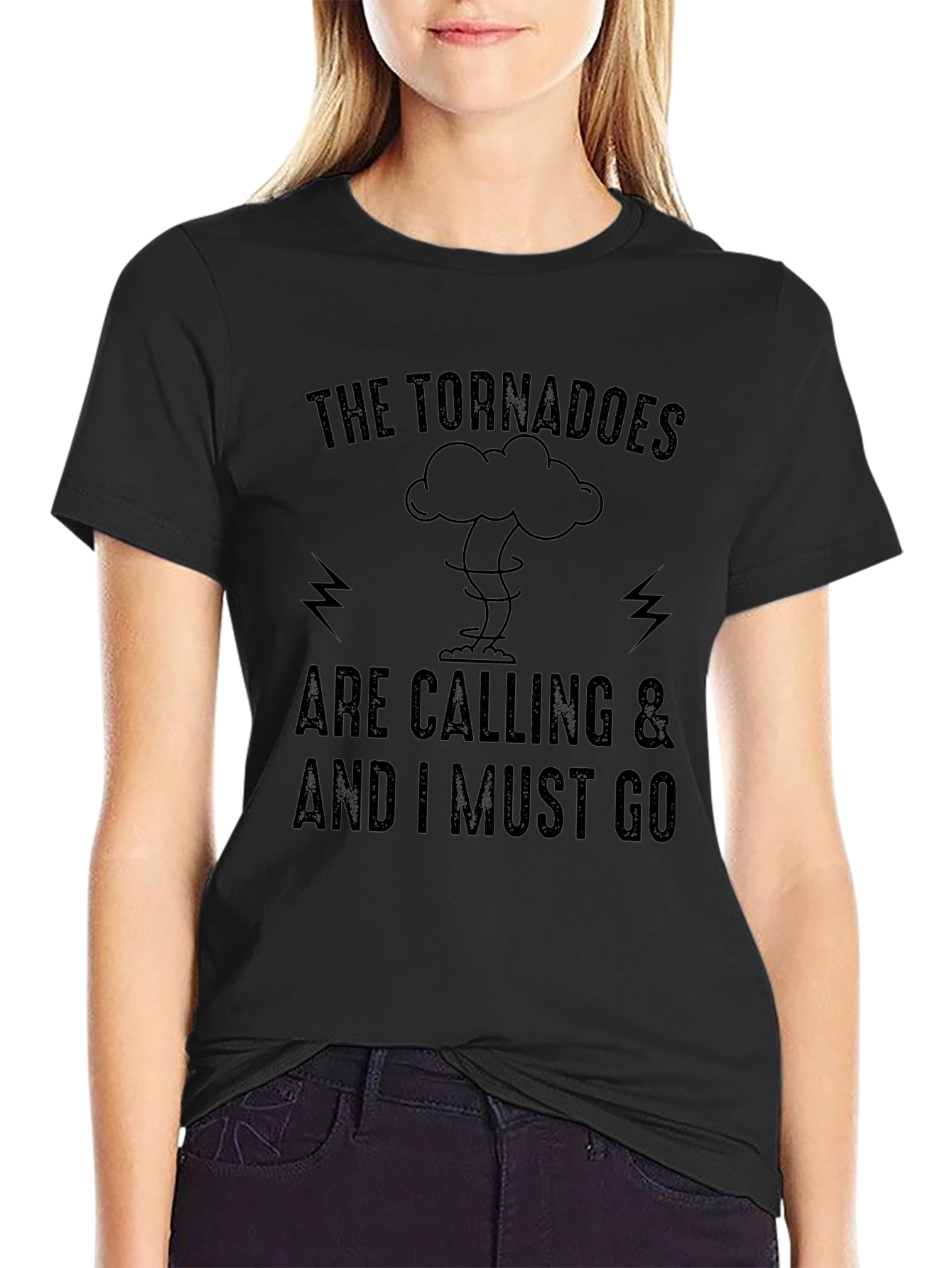 Camiseta Negra: Los Tornados Me Llaman