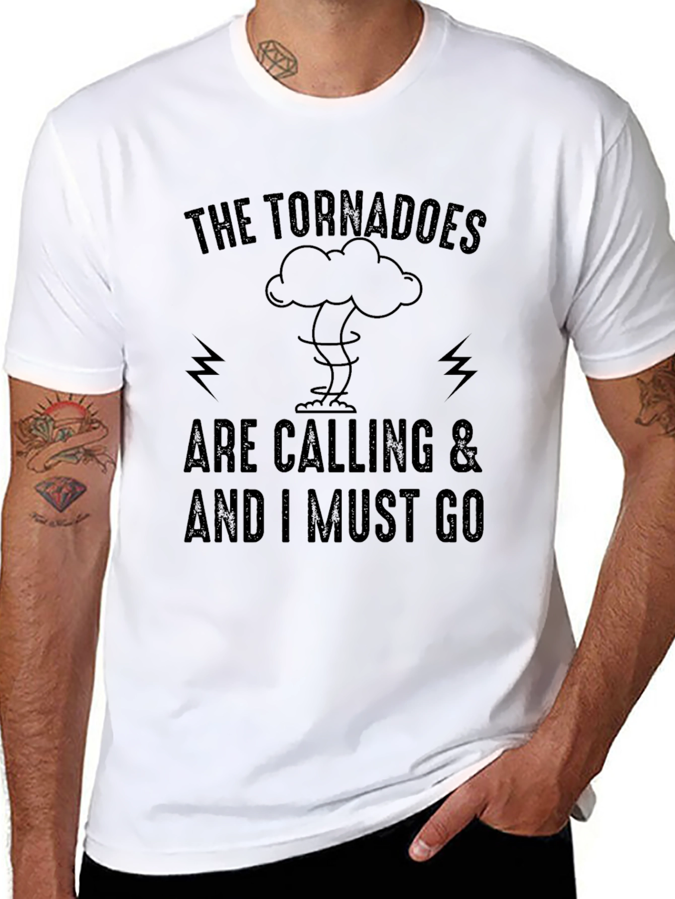 Camiseta Negra: Los Tornados Me Llaman