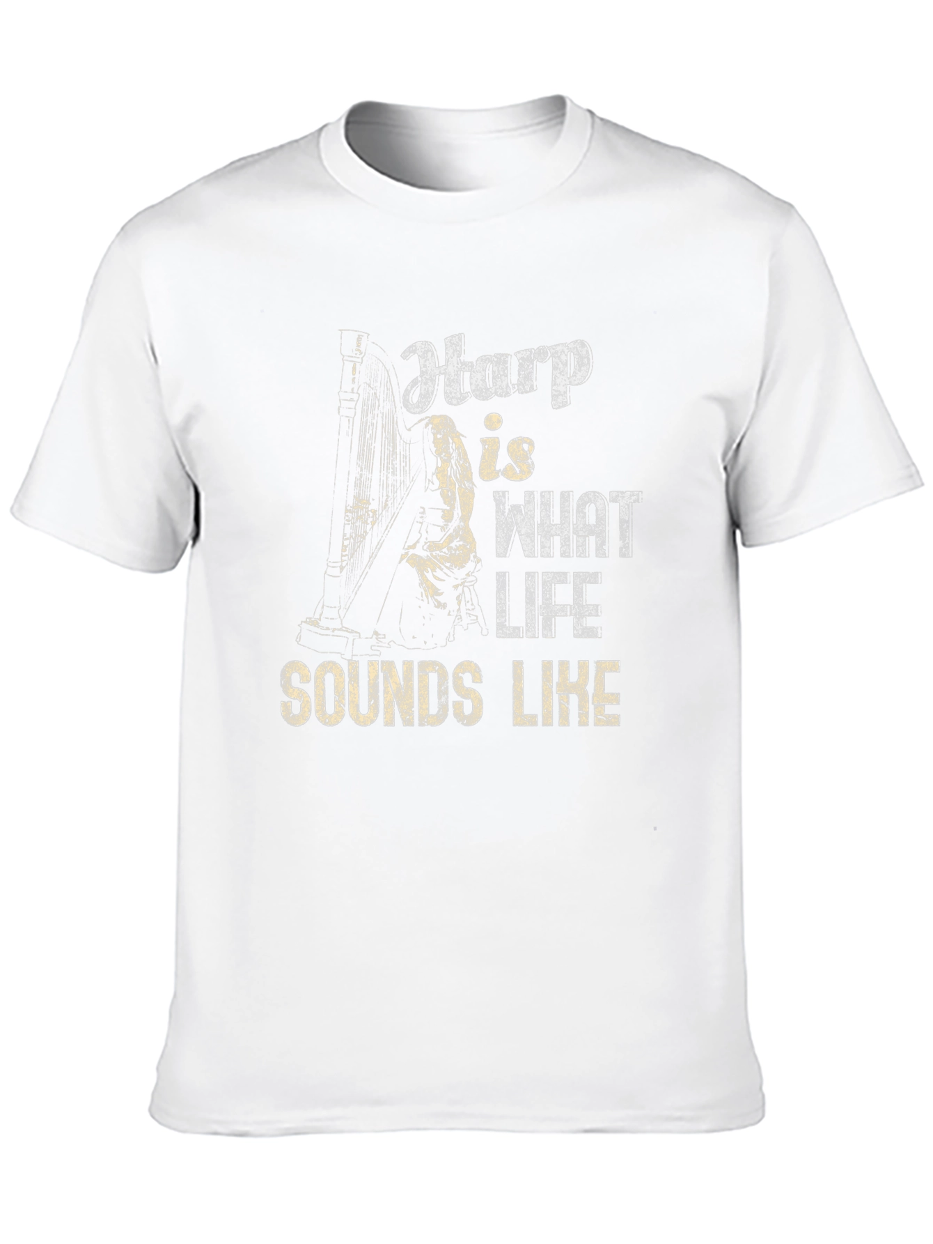 Camiseta Negra Harp is What Life Sounds Like