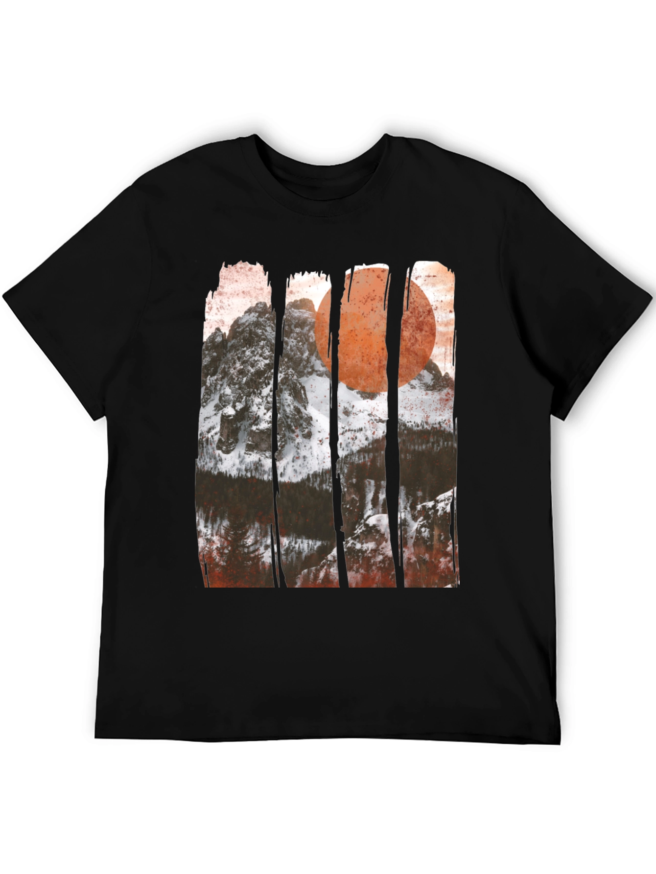 Camiseta Gráfica Montaña y Sol