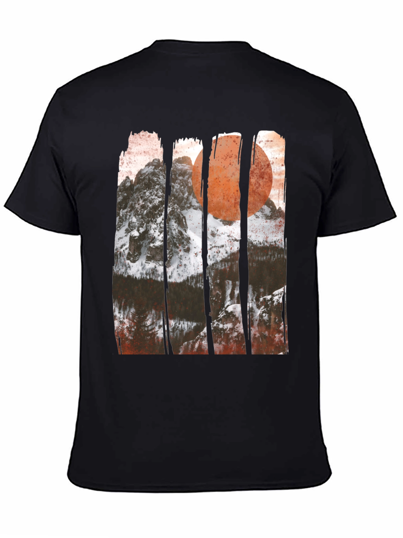 Camiseta Gráfica Montaña y Sol