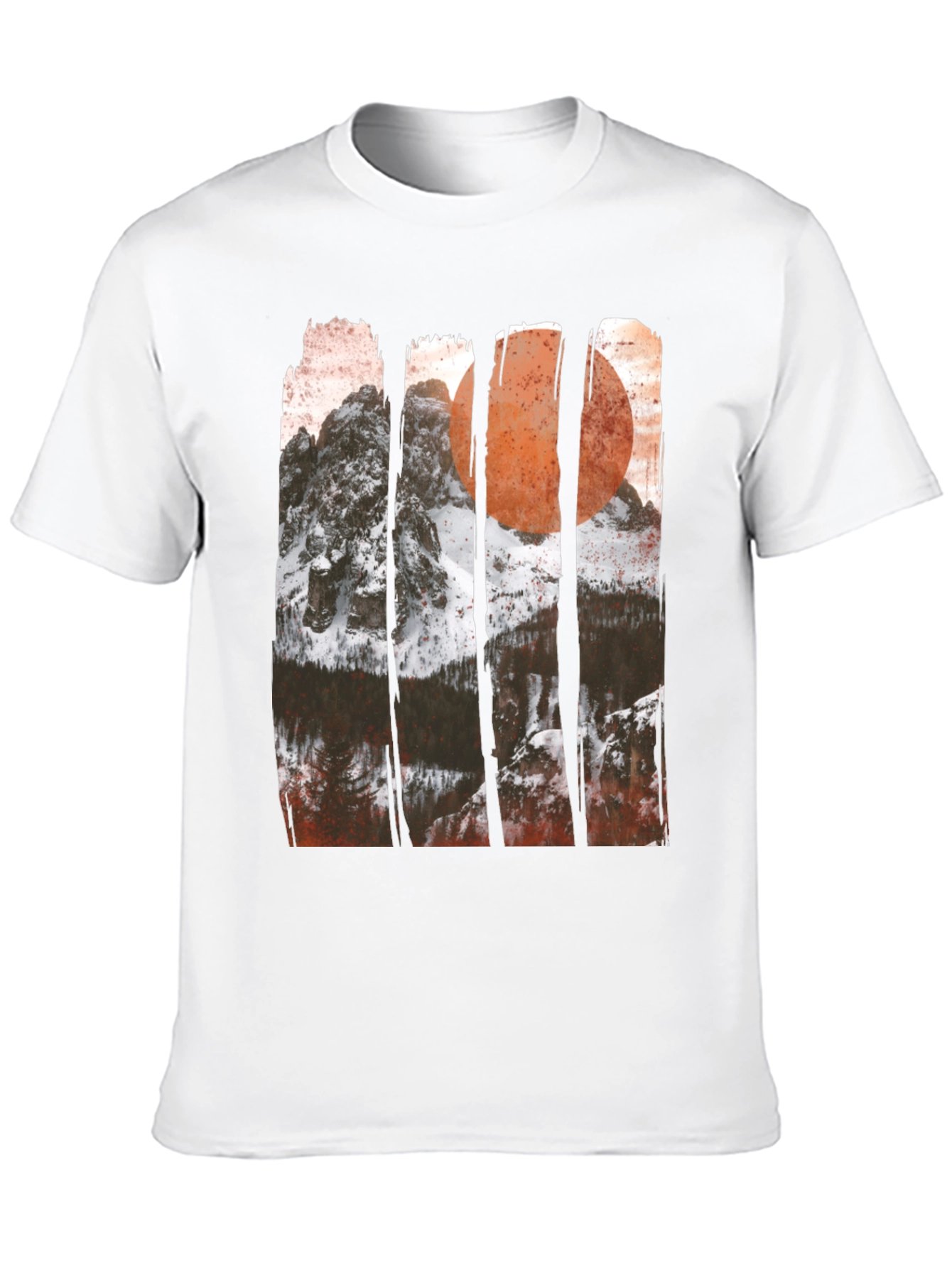 Camiseta Gráfica Montaña y Sol