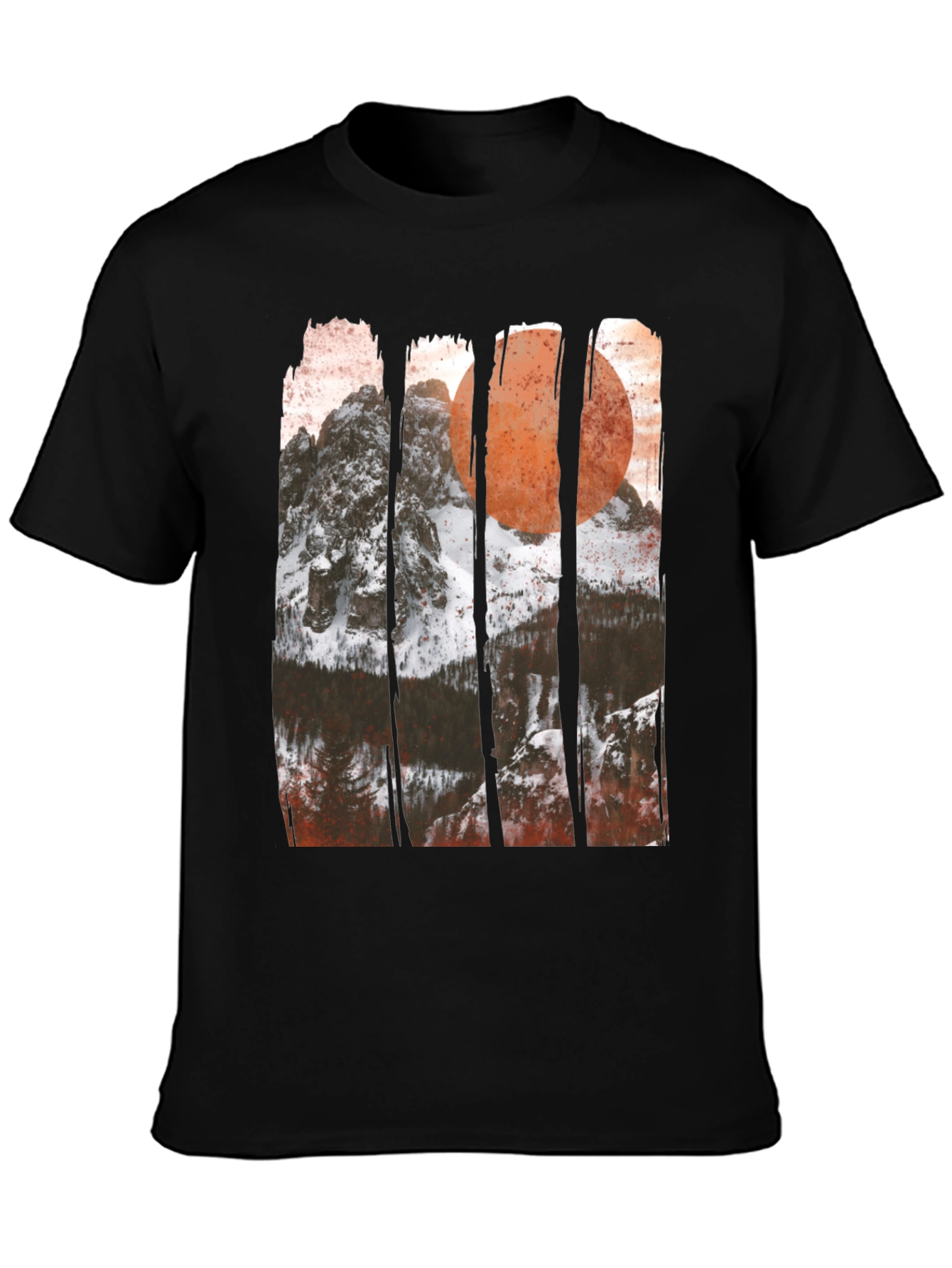 Camiseta Gráfica Montaña y Sol