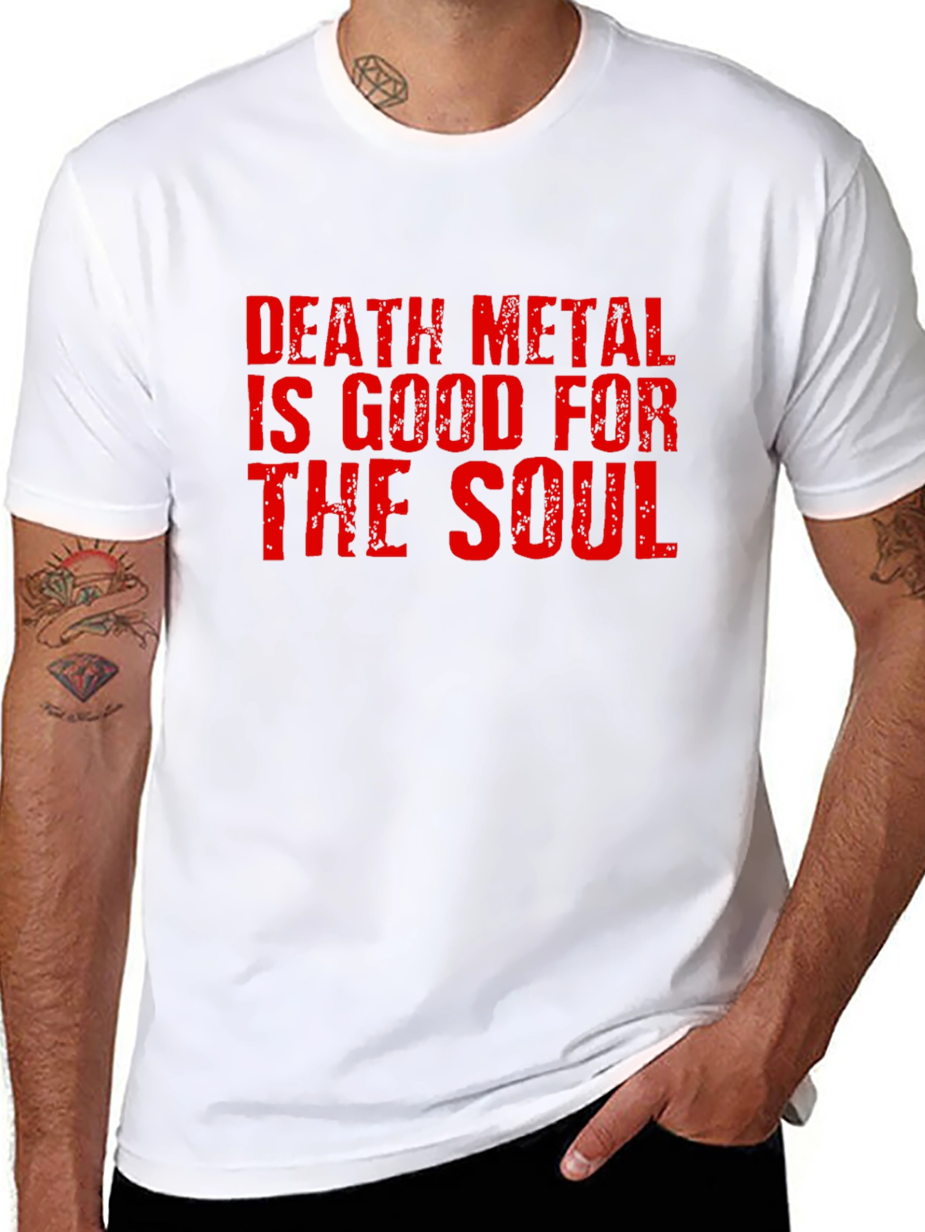 Camiseta Negra Death Metal para Hombre