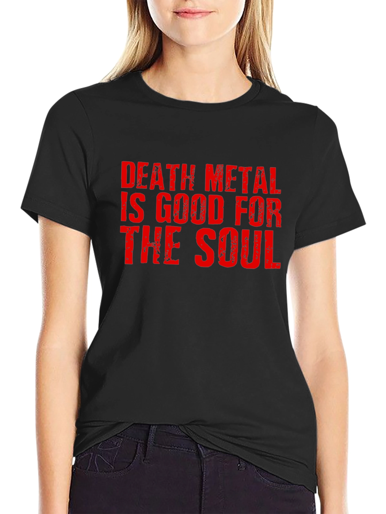 Camiseta Negra Death Metal para Hombre