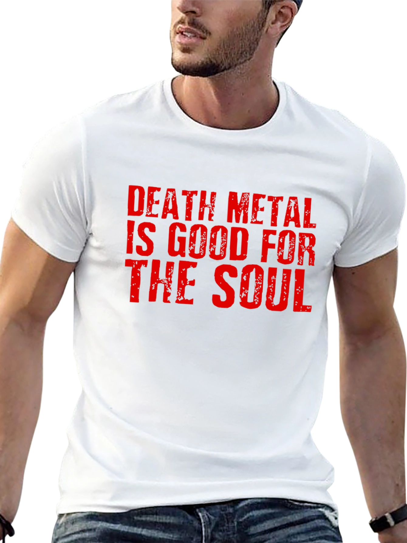 Camiseta Negra Death Metal para Hombre