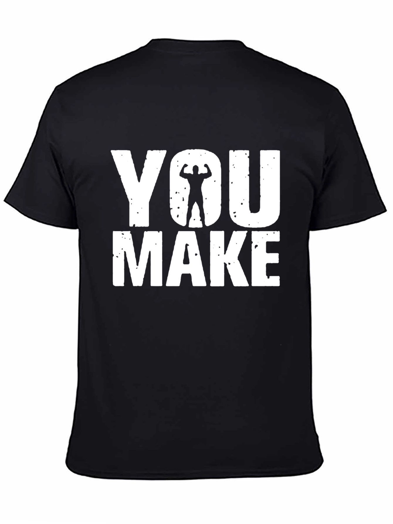 Camiseta Negra YOU MAKE ME Gimnasio