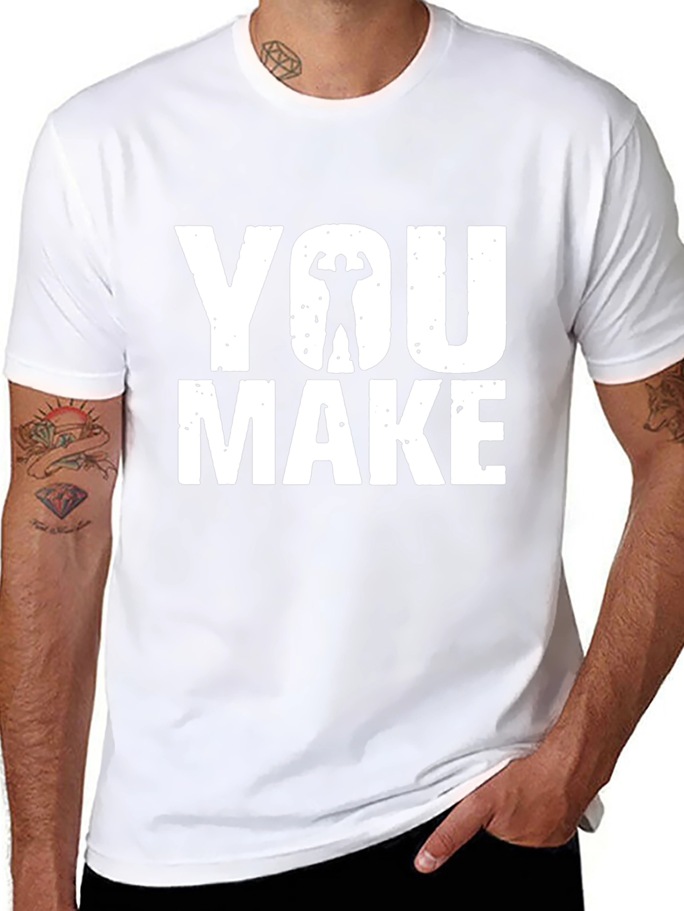 Camiseta Negra YOU MAKE ME Gimnasio