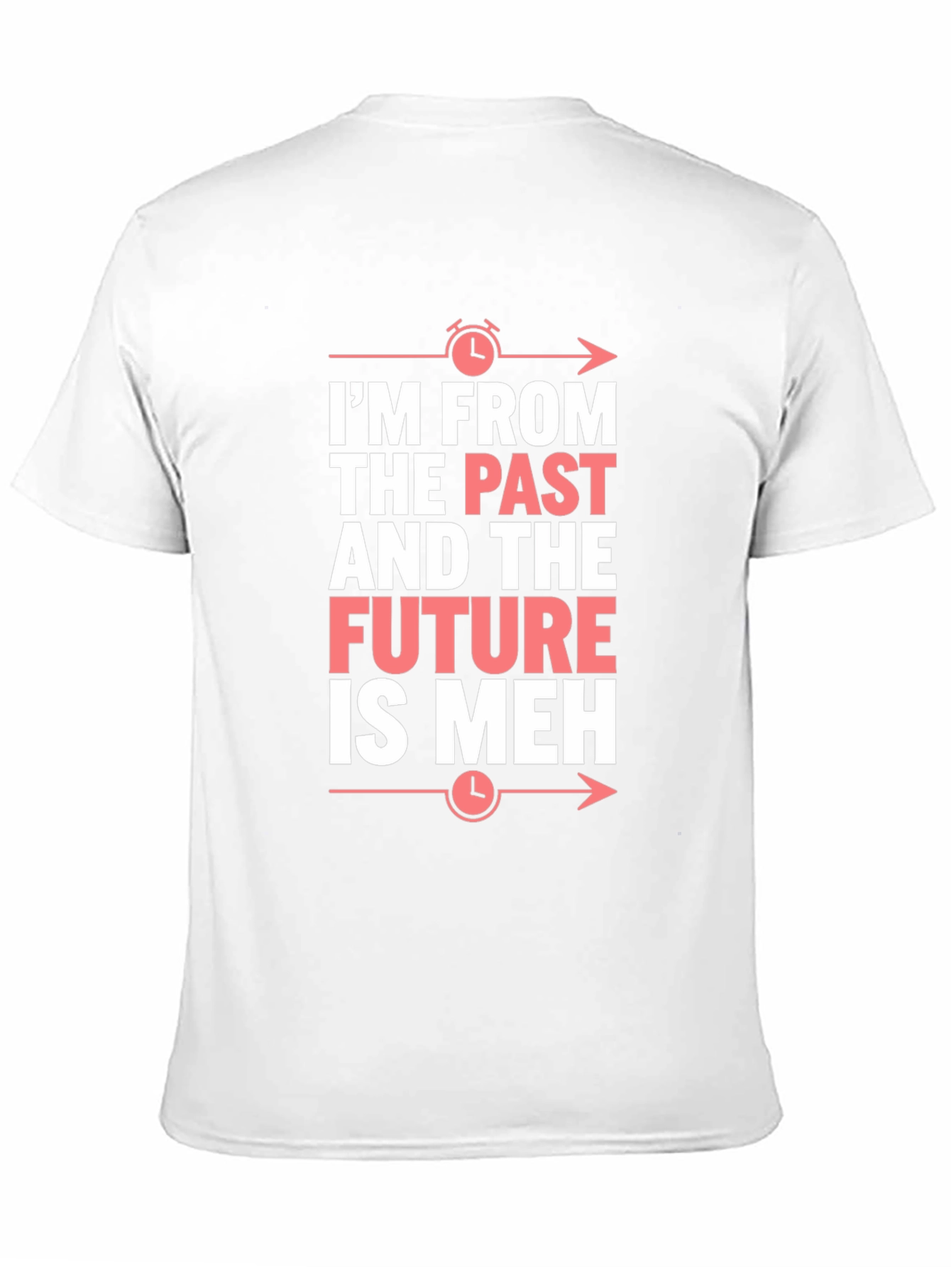 Camiseta Negra: Pasado Futuro ¡Meh! Divertida