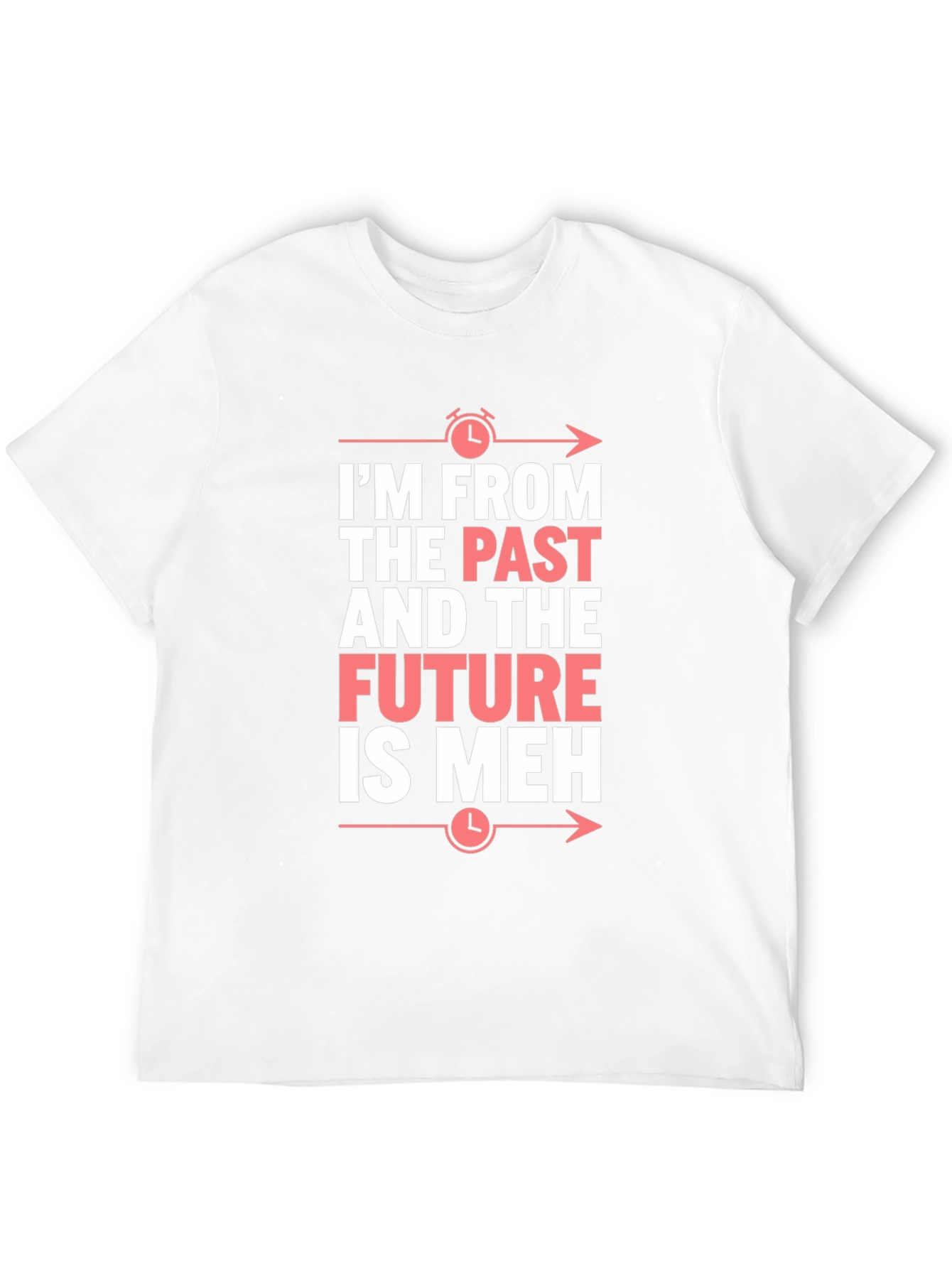 Camiseta Negra: Pasado Futuro ¡Meh! Divertida