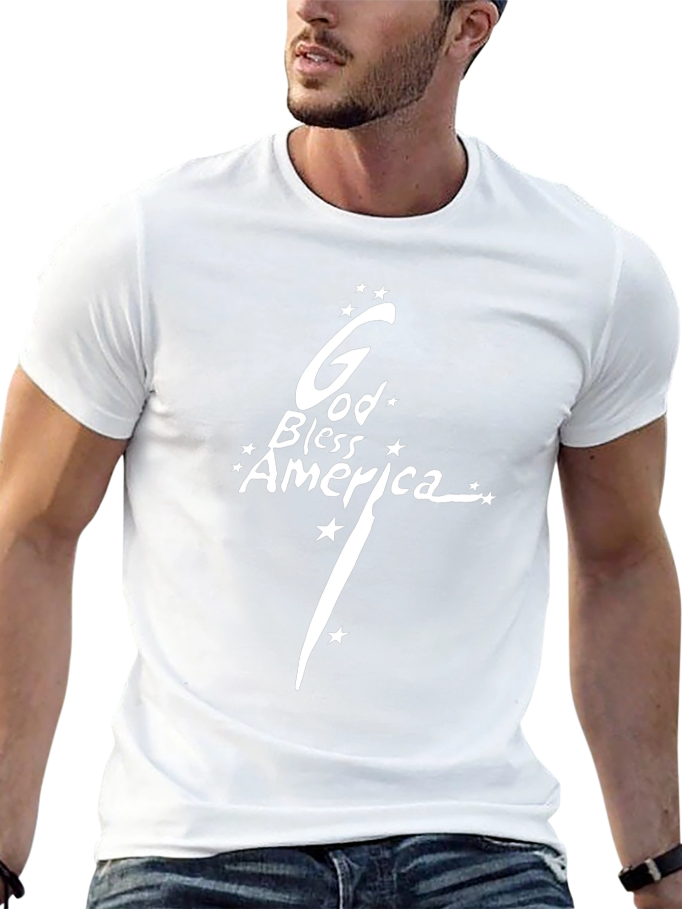 Camiseta Negra: Dios Bendiga América