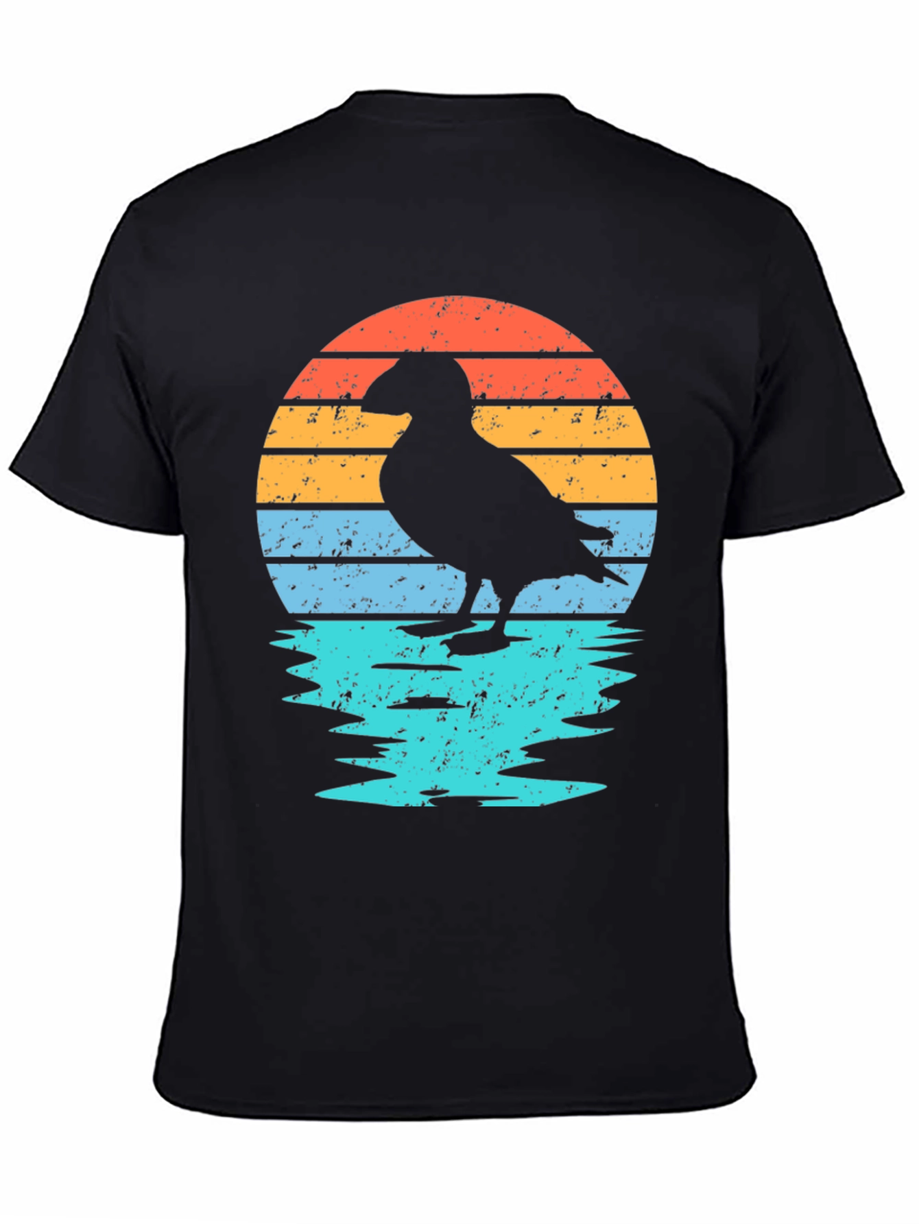 Camiseta Retro Puffin Sunset para Hombre