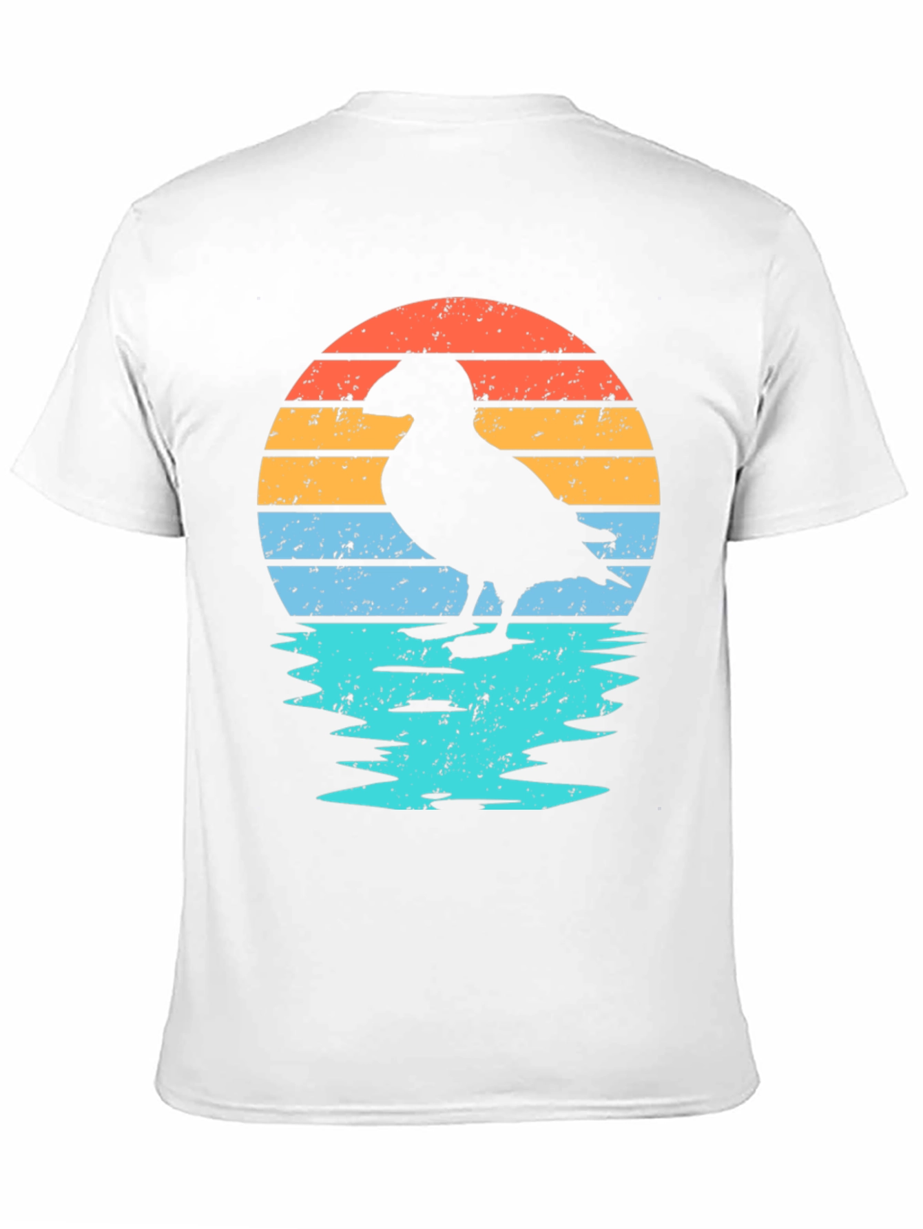 Camiseta Retro Puffin Sunset para Hombre