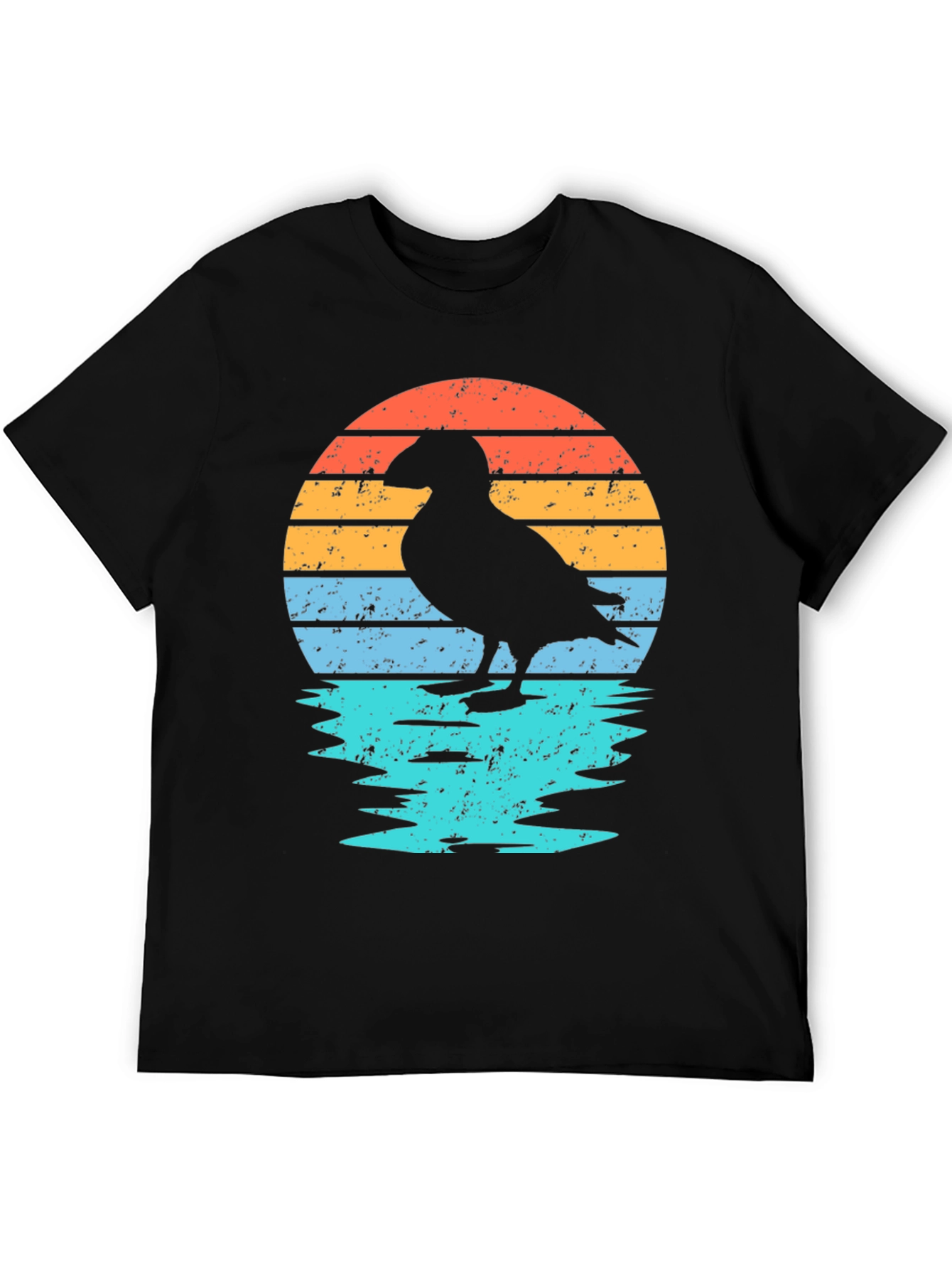 Camiseta Retro Puffin Sunset para Hombre
