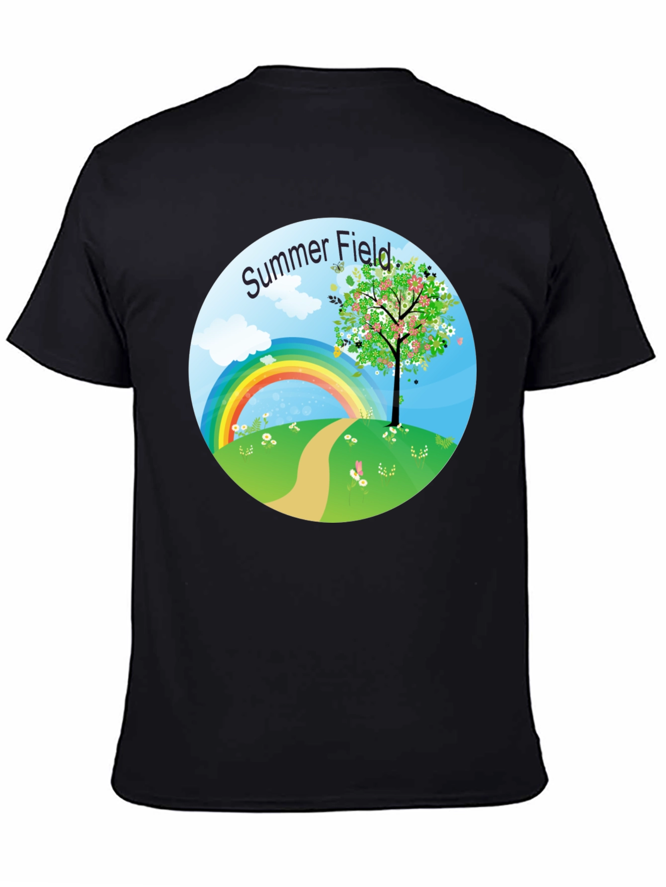 Camiseta Negra Campo de Verano