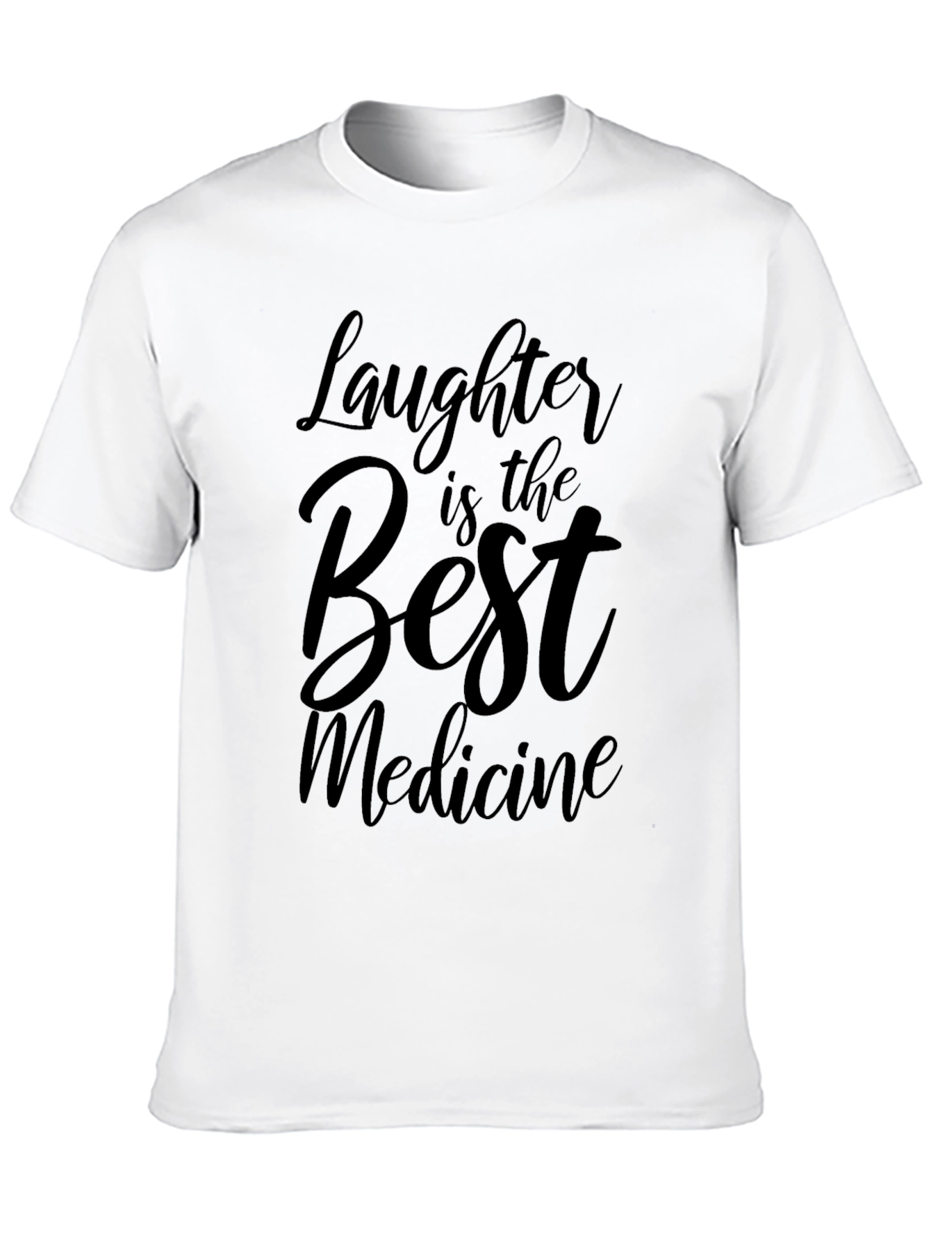 Camiseta Negra: La Risa es la Mejor Medicina