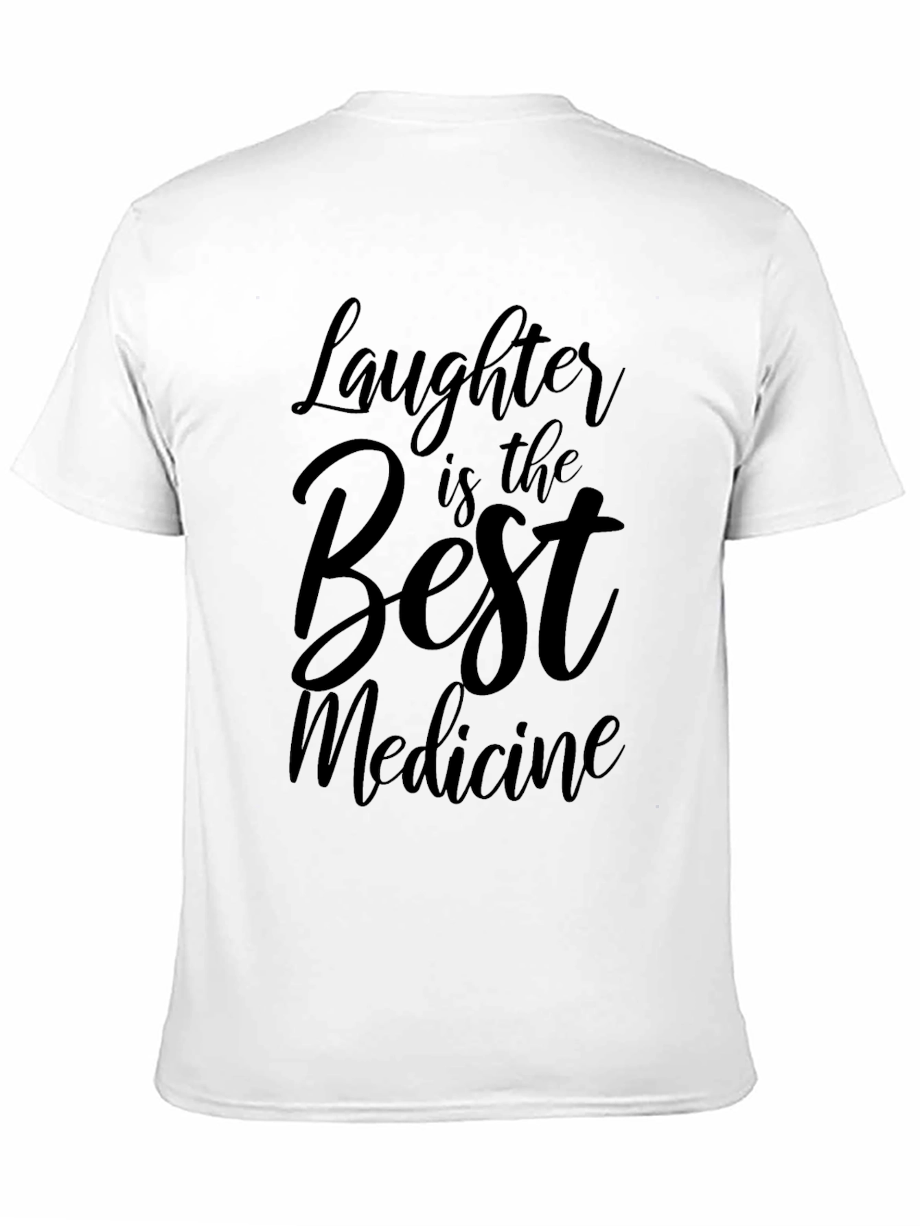 Camiseta Negra: La Risa es la Mejor Medicina