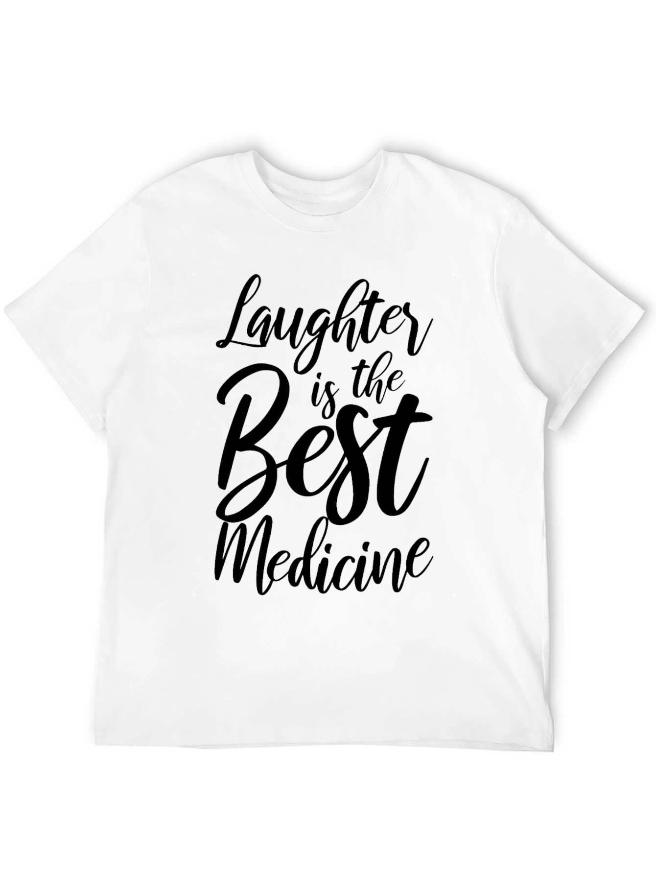 Camiseta Negra: La Risa es la Mejor Medicina