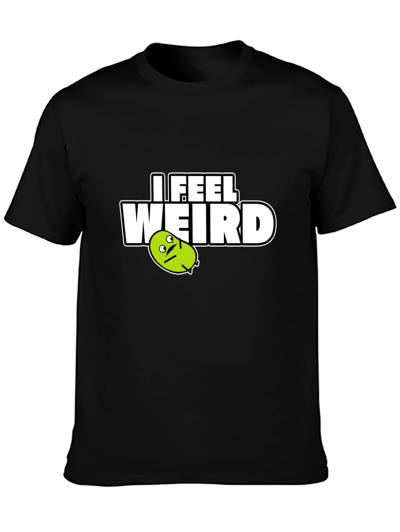 Camiseta Negra I Feel Weird para Hombre