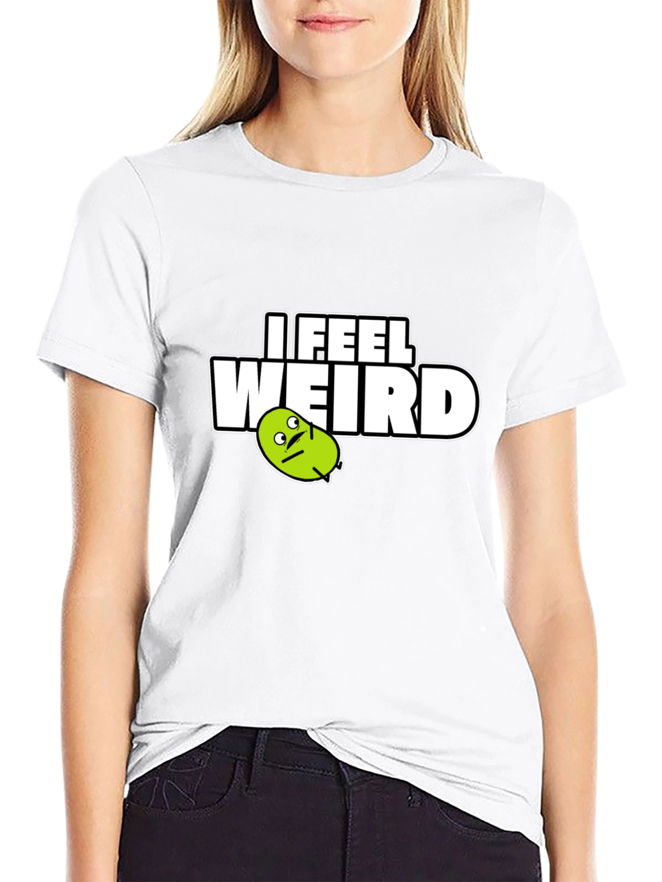 Camiseta Negra I Feel Weird para Hombre