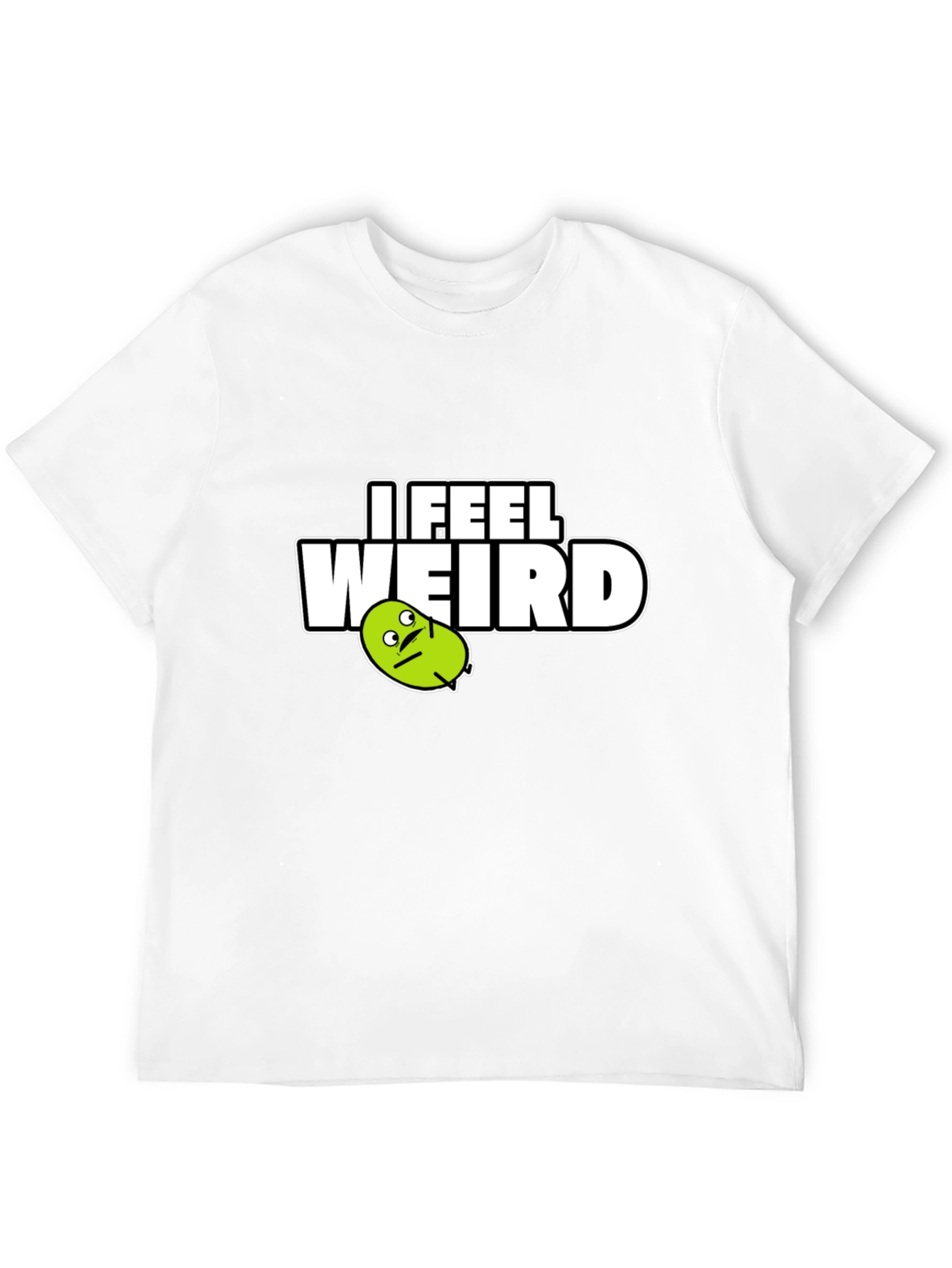 Camiseta Negra I Feel Weird para Hombre