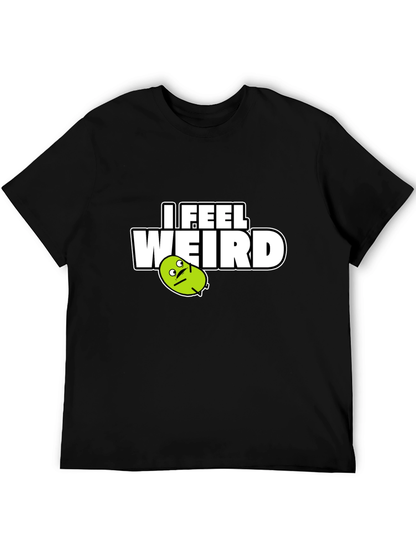 Camiseta Negra I Feel Weird para Hombre
