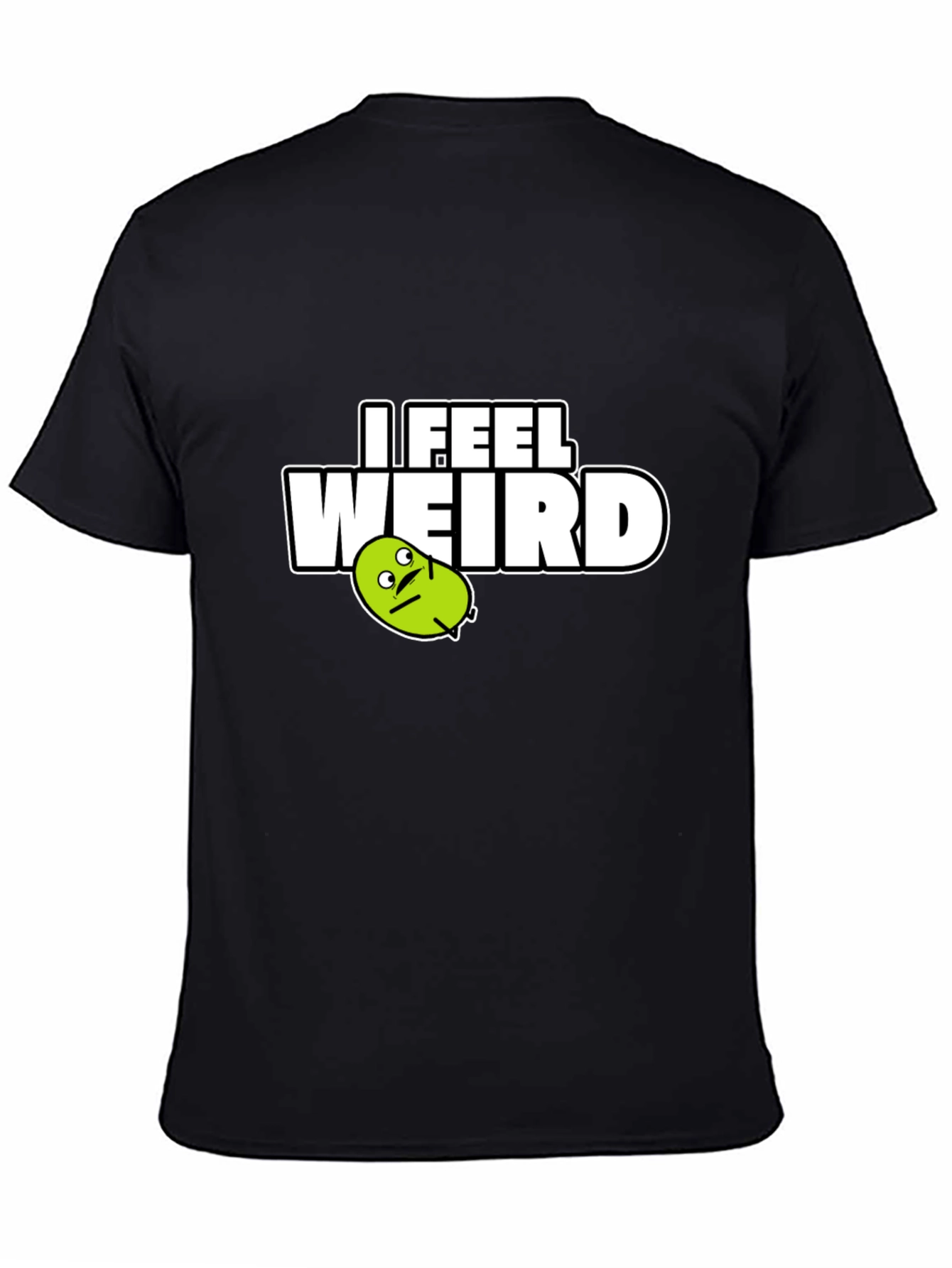 Camiseta Negra I Feel Weird para Hombre