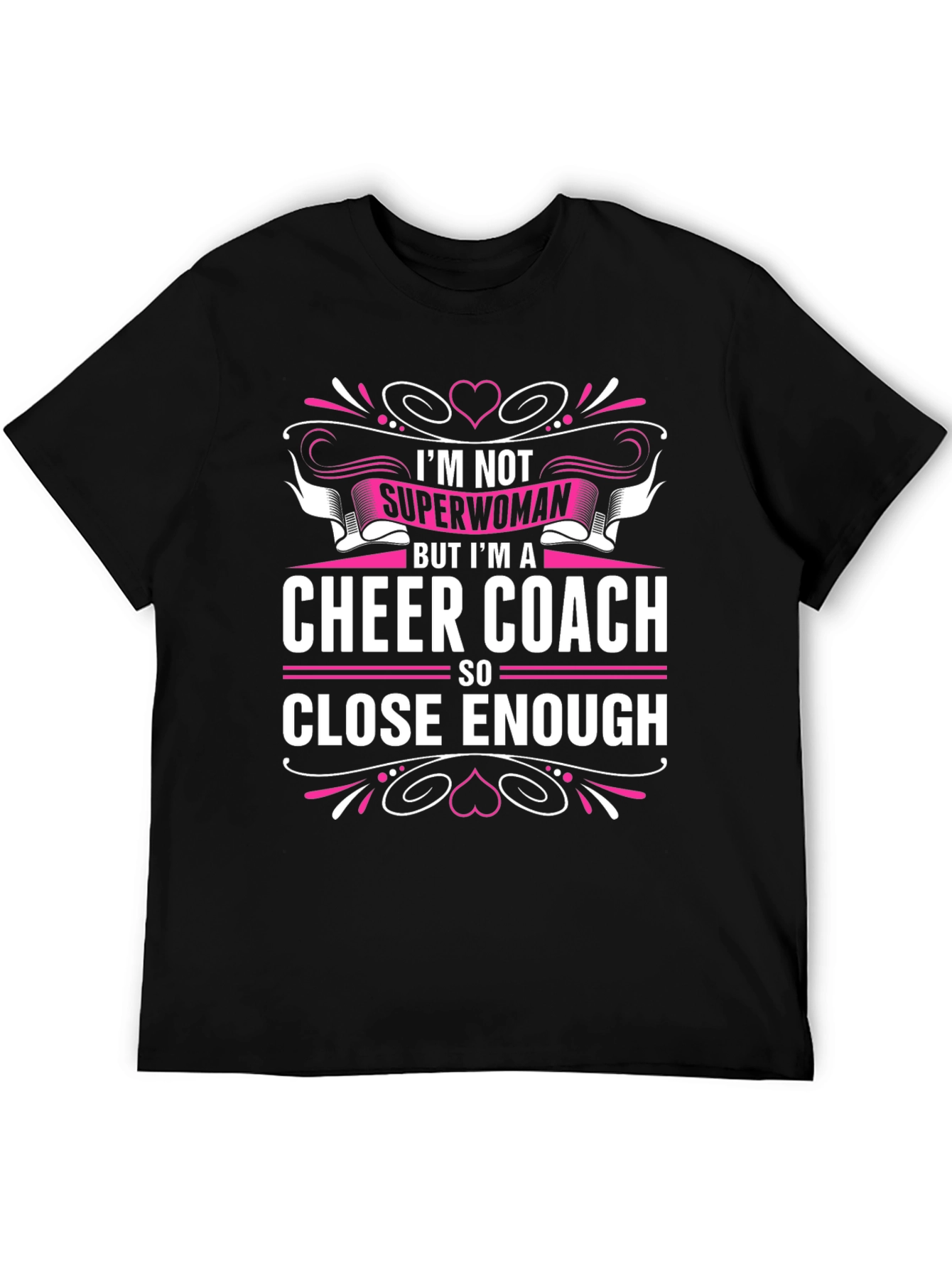 Camiseta Negra Cheer Coach Superwoman