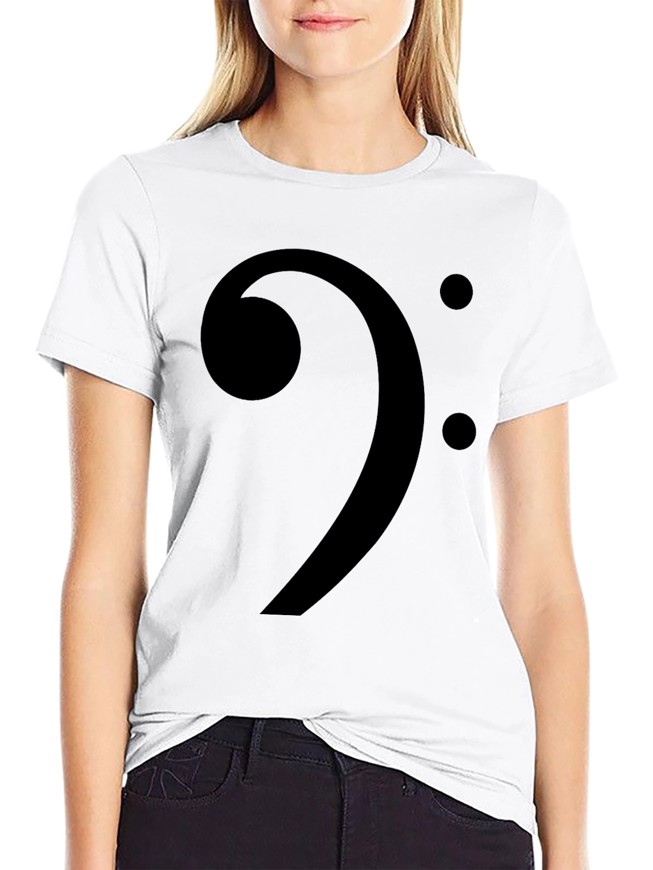Camiseta Negra Clave de Fa Música