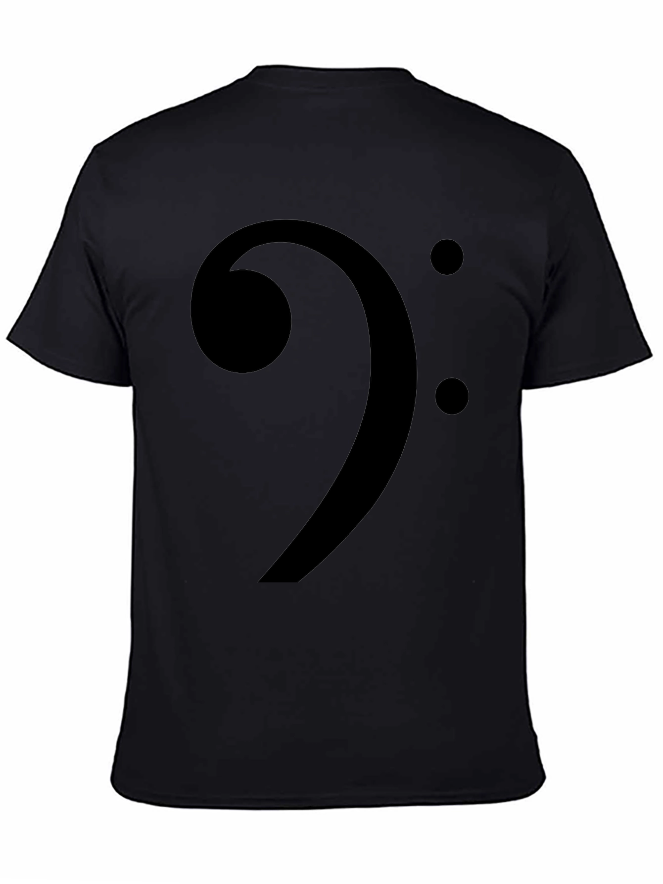 Camiseta Negra Clave de Fa Música