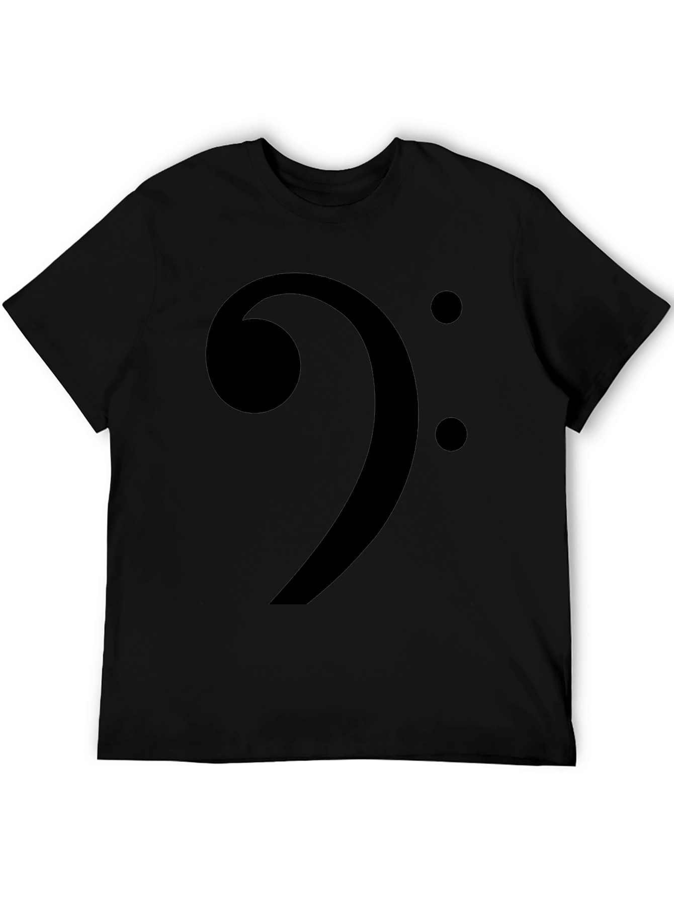 Camiseta Negra Clave de Fa Música