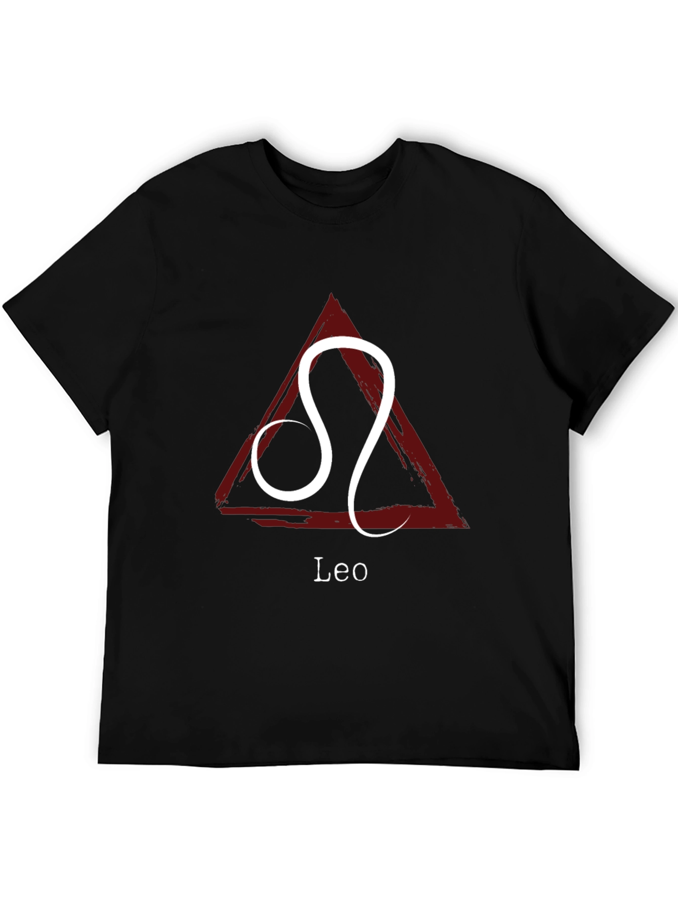 Camiseta Negra con Signo Zodiacal Leo