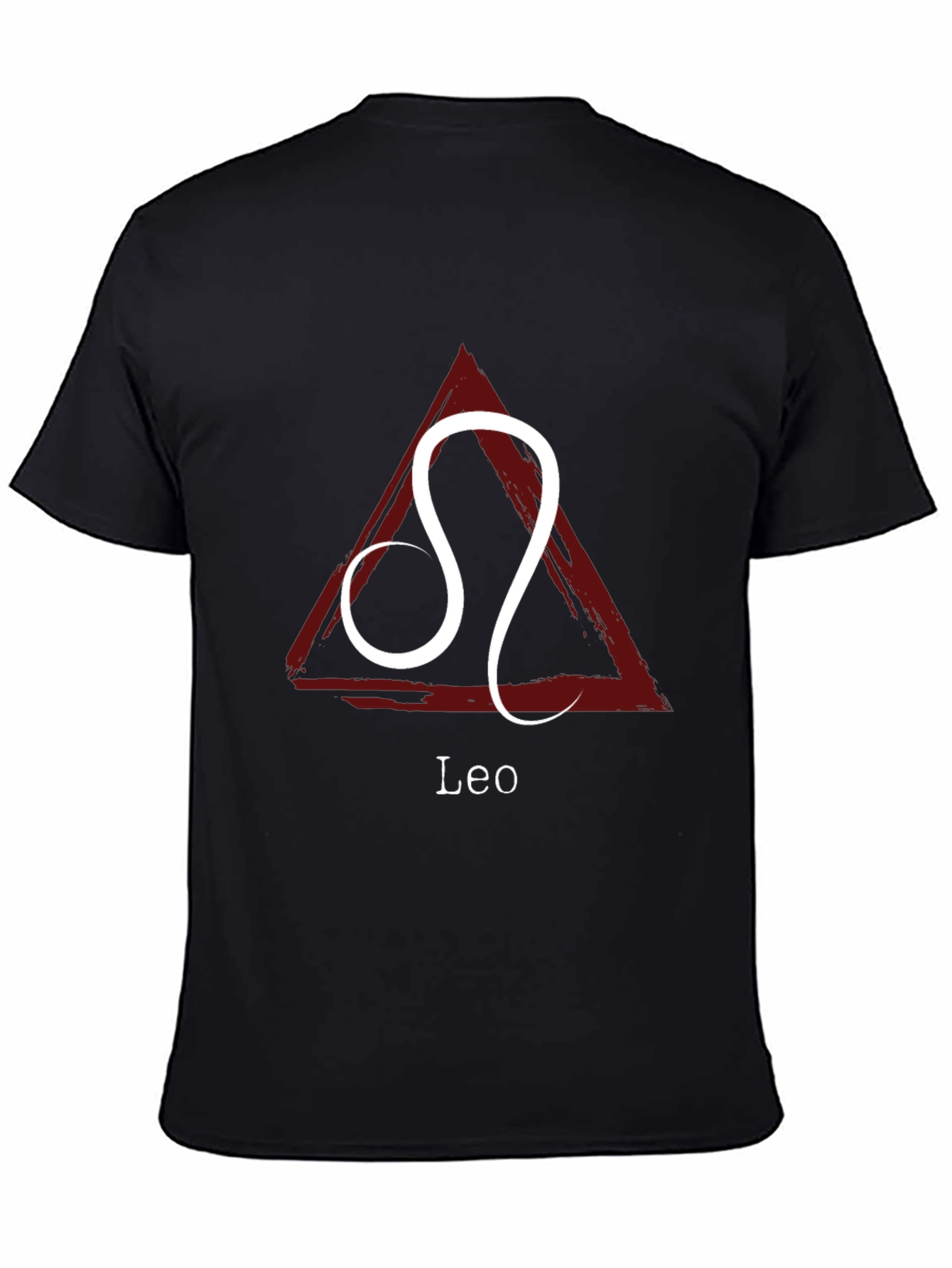 Camiseta Negra con Signo Zodiacal Leo
