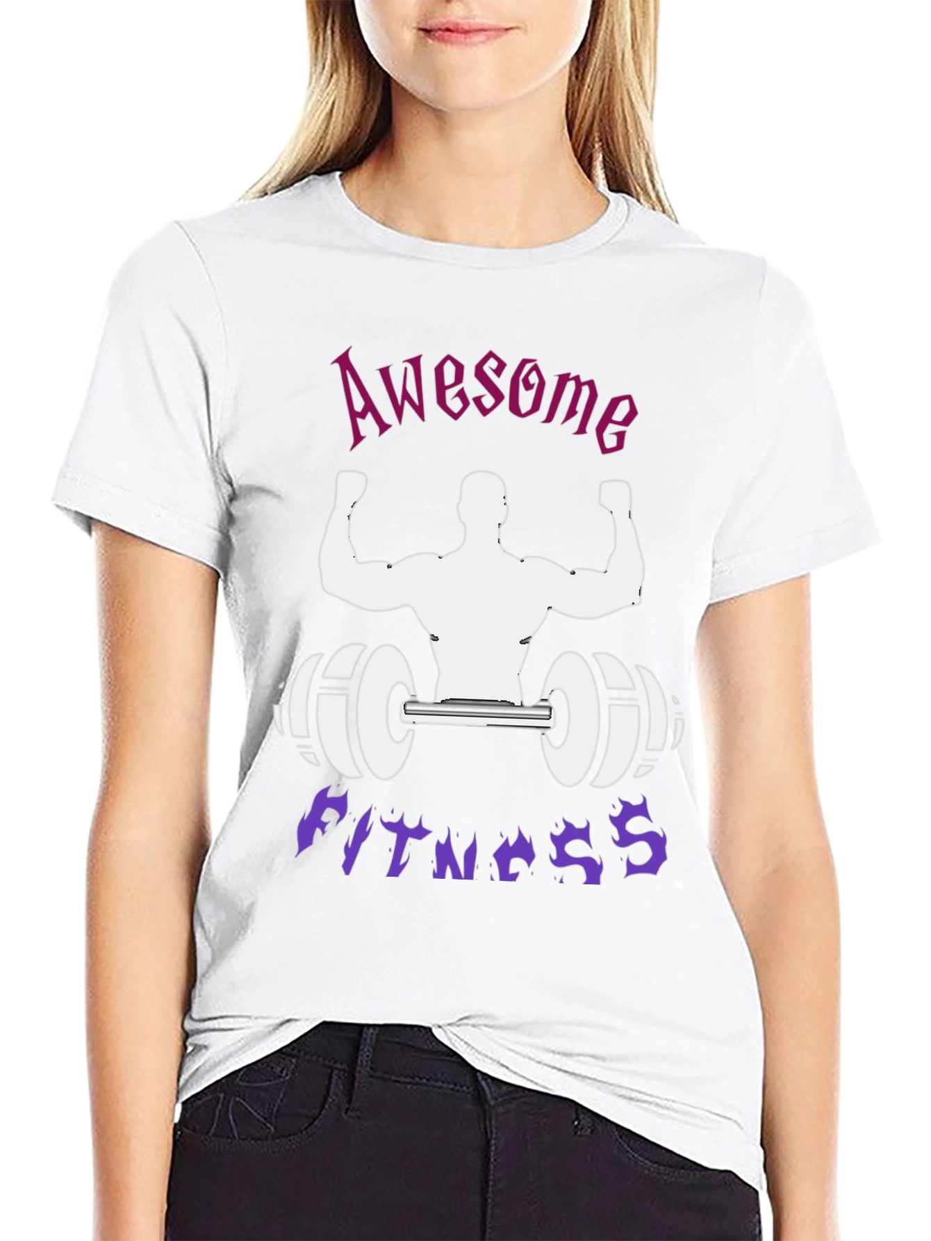Camiseta Negra: ¡Awesome Fitness!