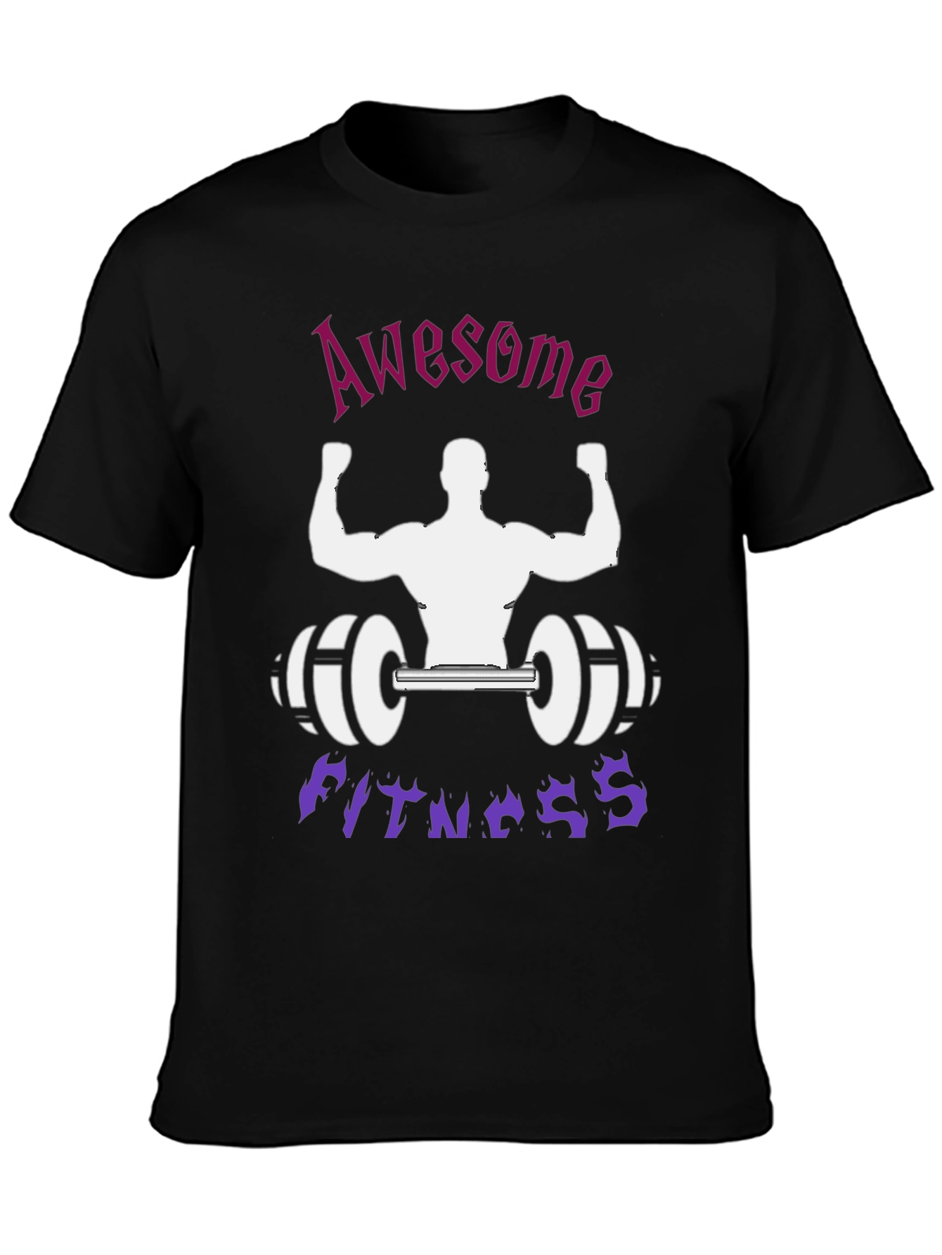 Camiseta Negra: ¡Awesome Fitness!