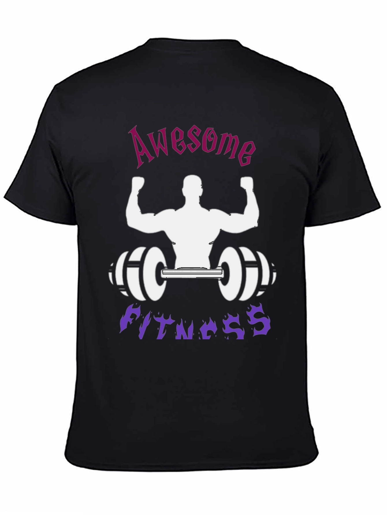 Camiseta Negra: ¡Awesome Fitness!