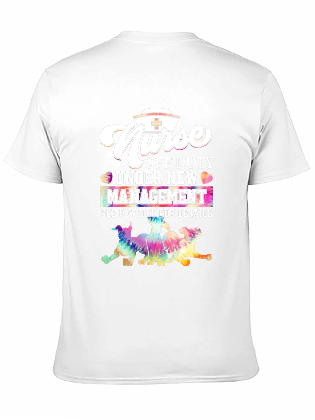 Camiseta Negra Nurse Off Duty - Pawkids Details