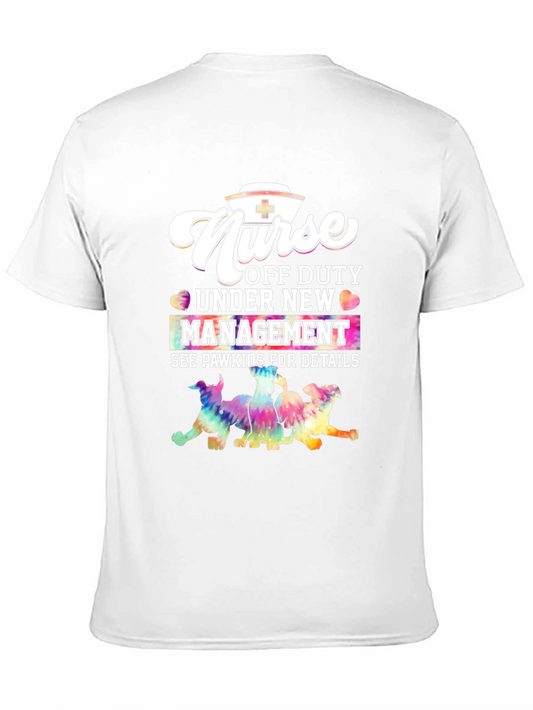 Camiseta Negra Nurse Off Duty - Pawkids Details