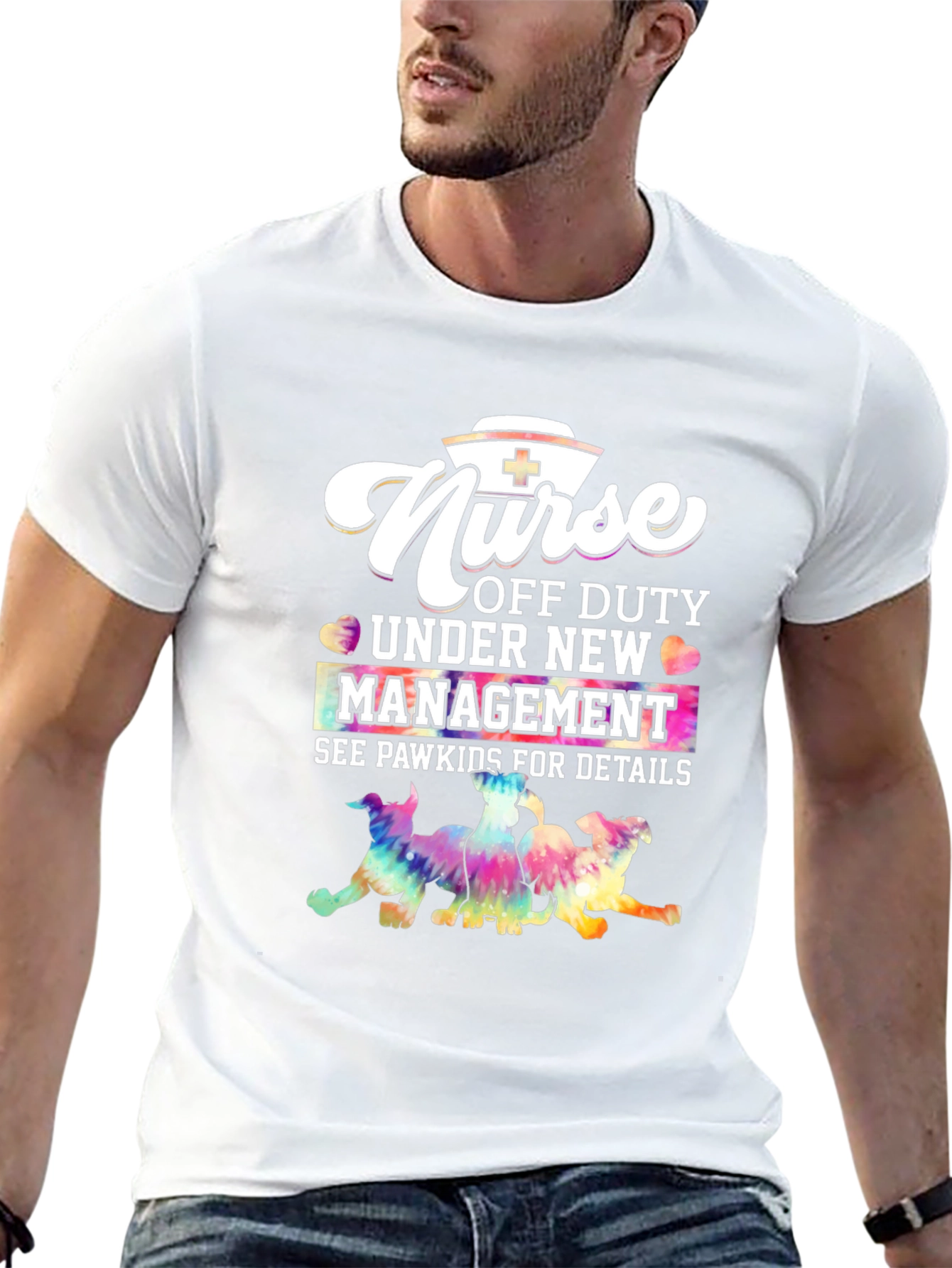 Camiseta Negra Nurse Off Duty - Pawkids Details