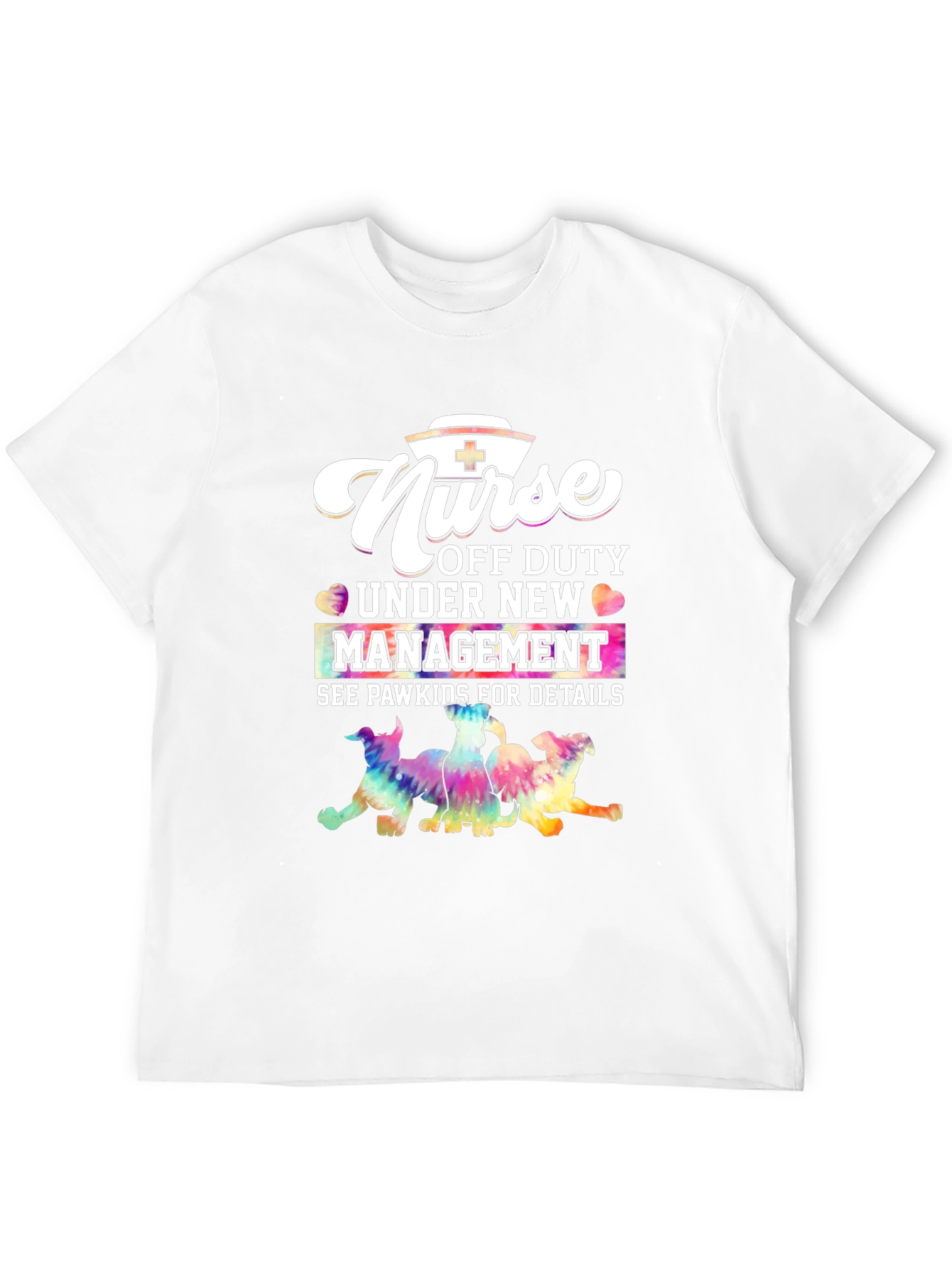 Camiseta Negra Nurse Off Duty - Pawkids Details