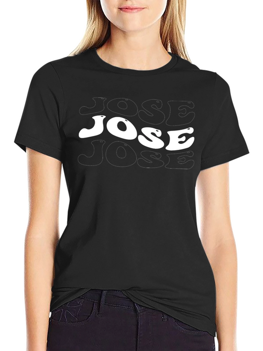 Camiseta Negra con Diseño Jose Retro