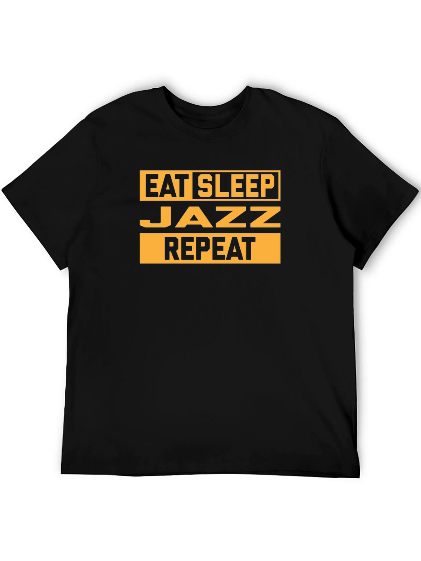 Camiseta Negra Hombre Eat Sleep Jazz Repeat
