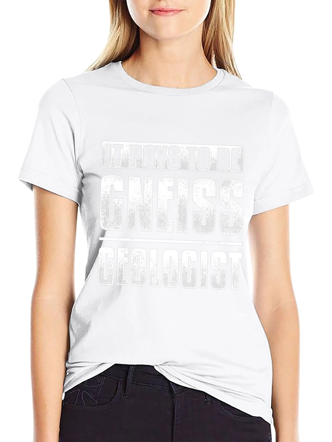 Camiseta Negra: Paga Ser Un Geólogo Gneiss