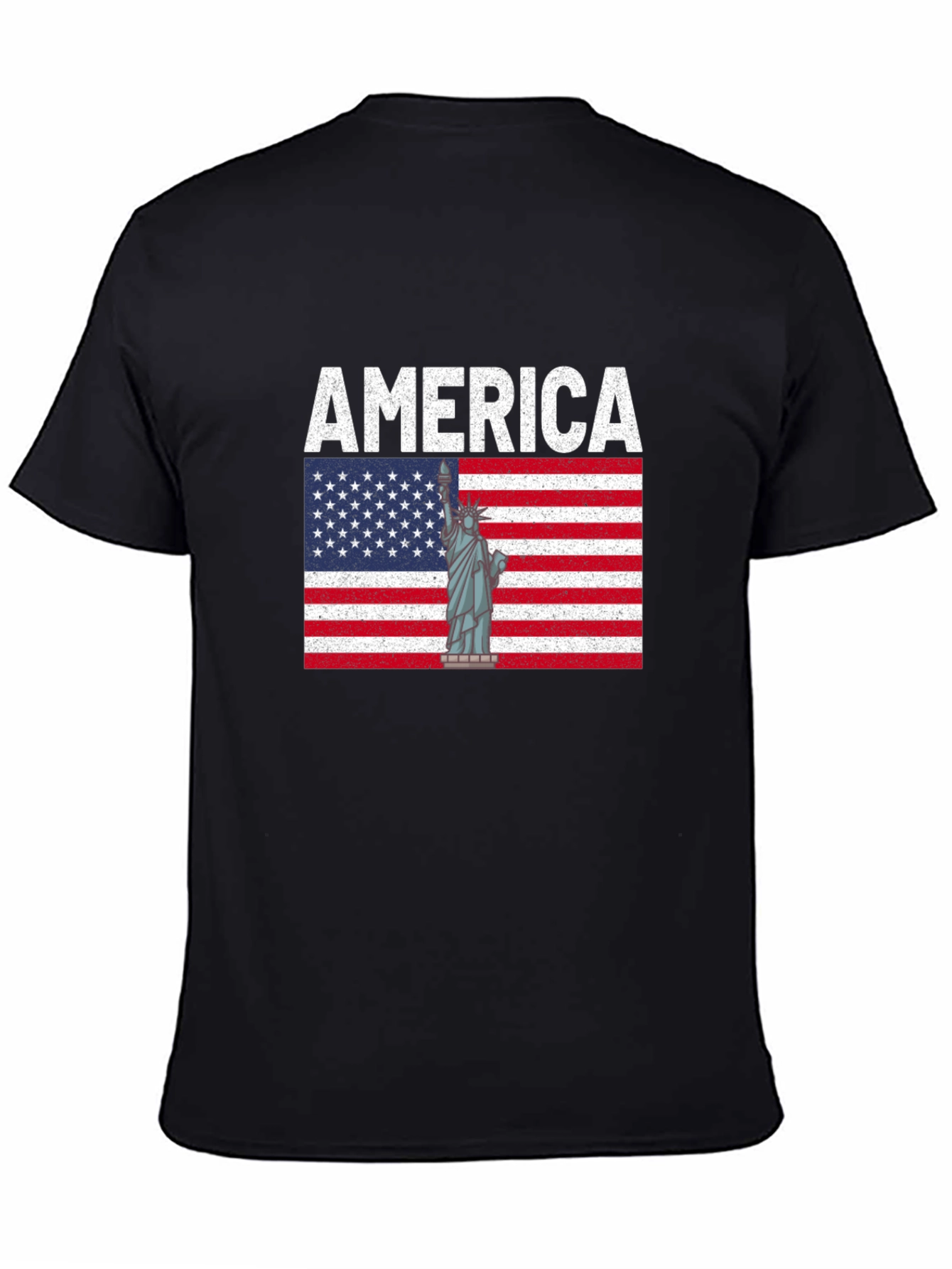 Camiseta Negra América Estatua de la Libertad