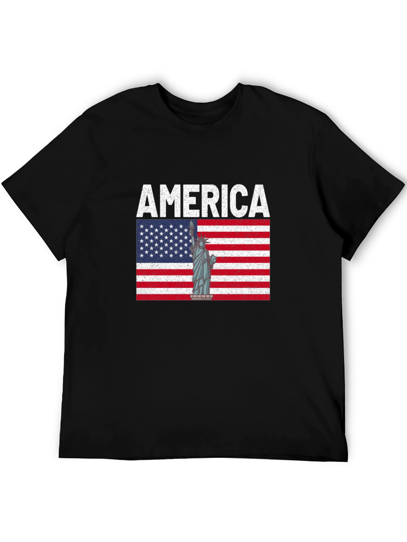 Camiseta Negra América Estatua de la Libertad